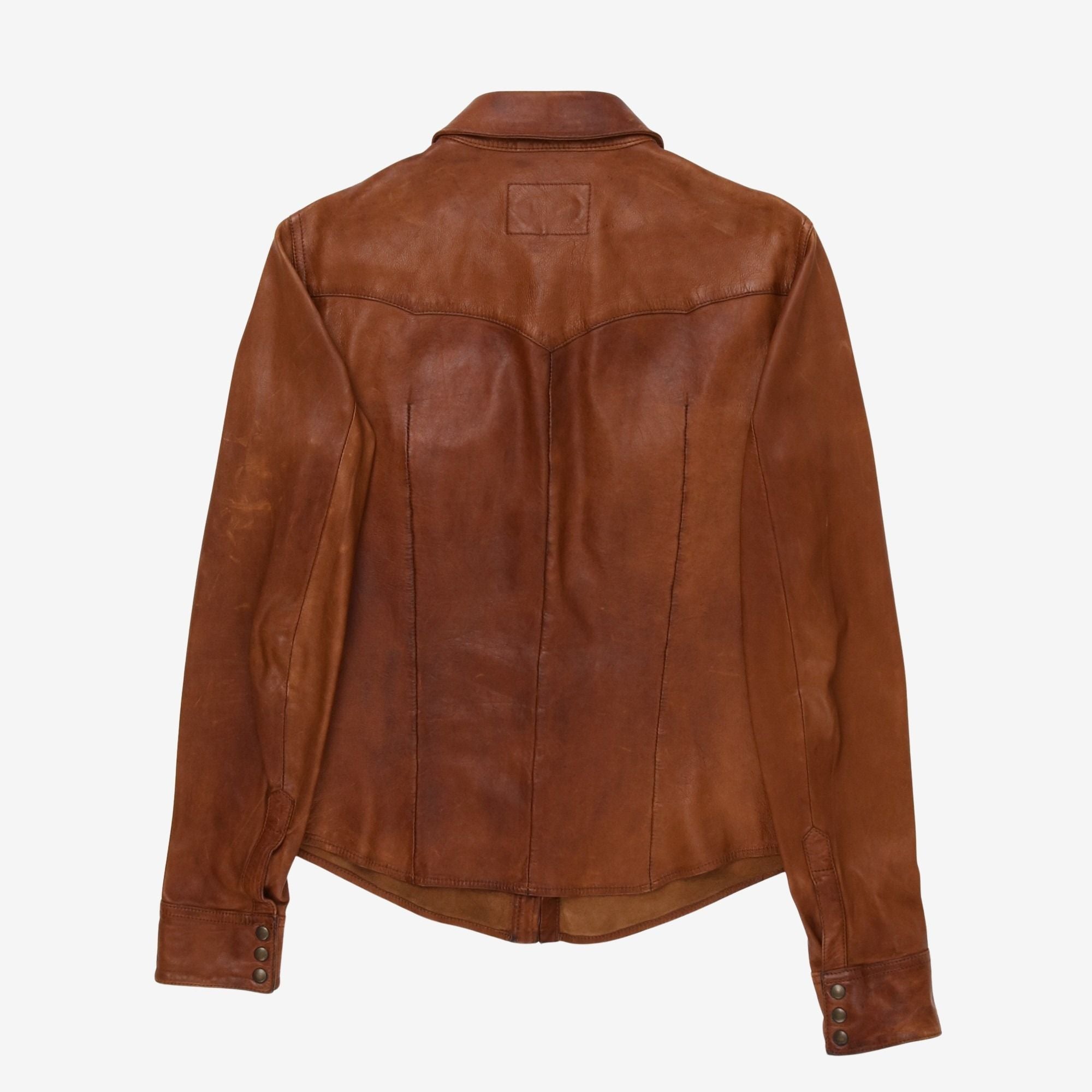 Leather Western Shirt (Fits 38" chest)
