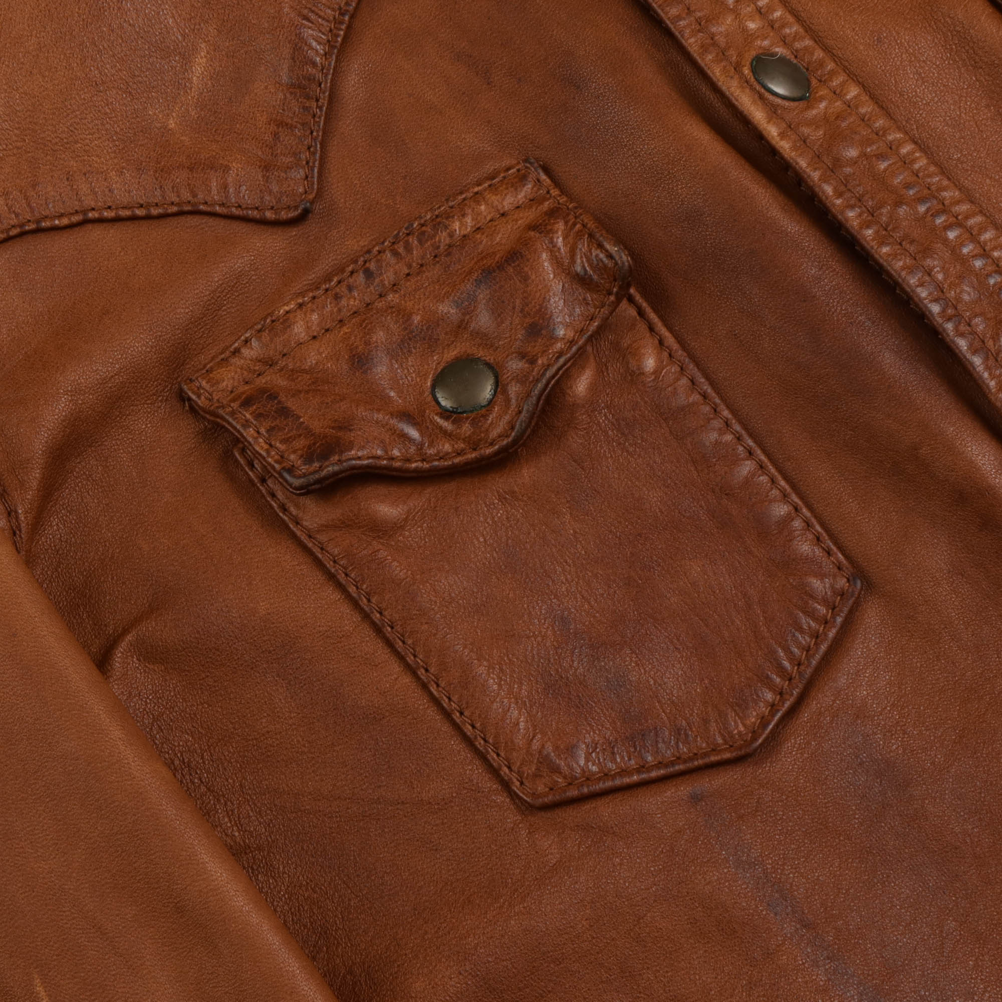 Leather Western Shirt (Fits 38" chest)