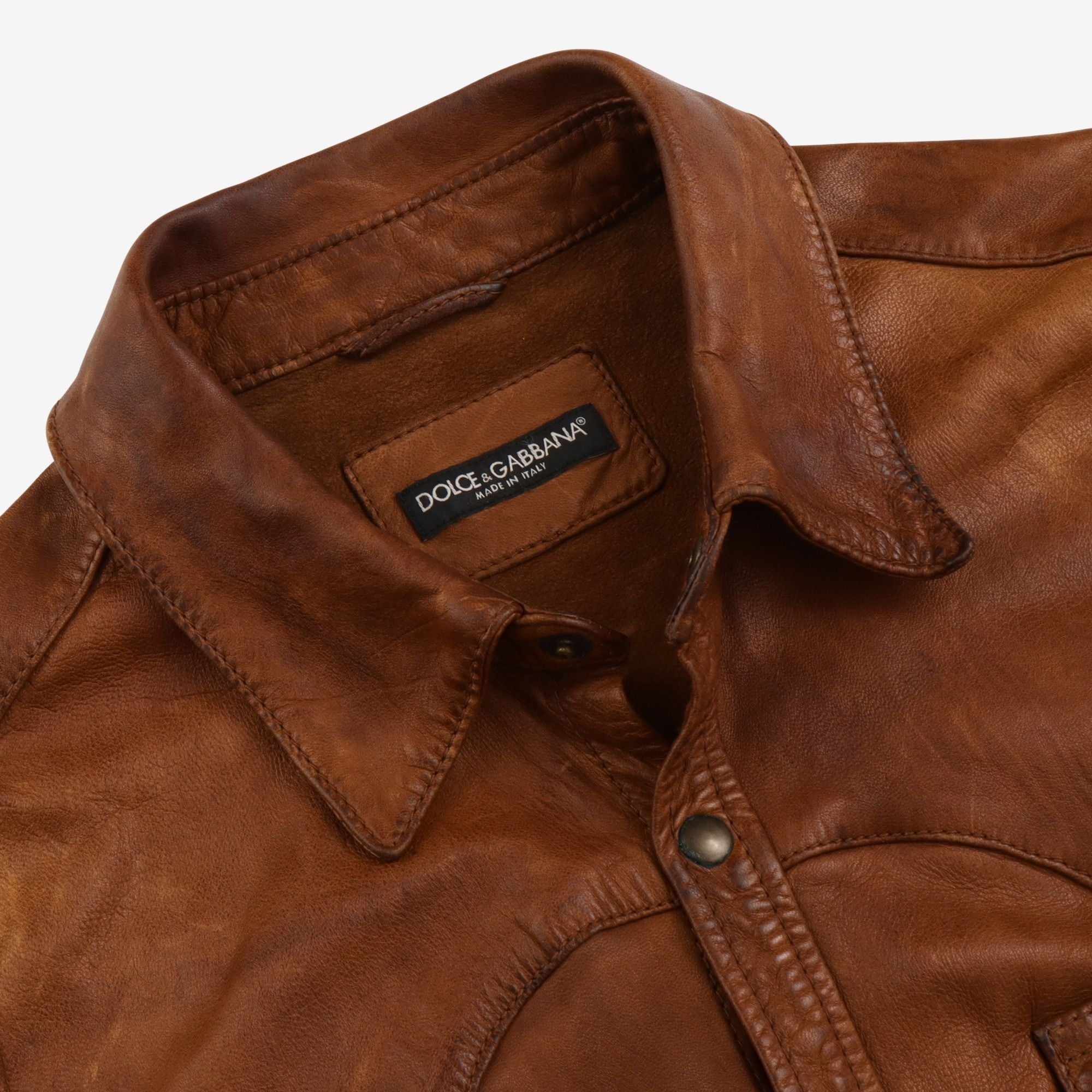 Leather Western Shirt (Fits 38" chest)