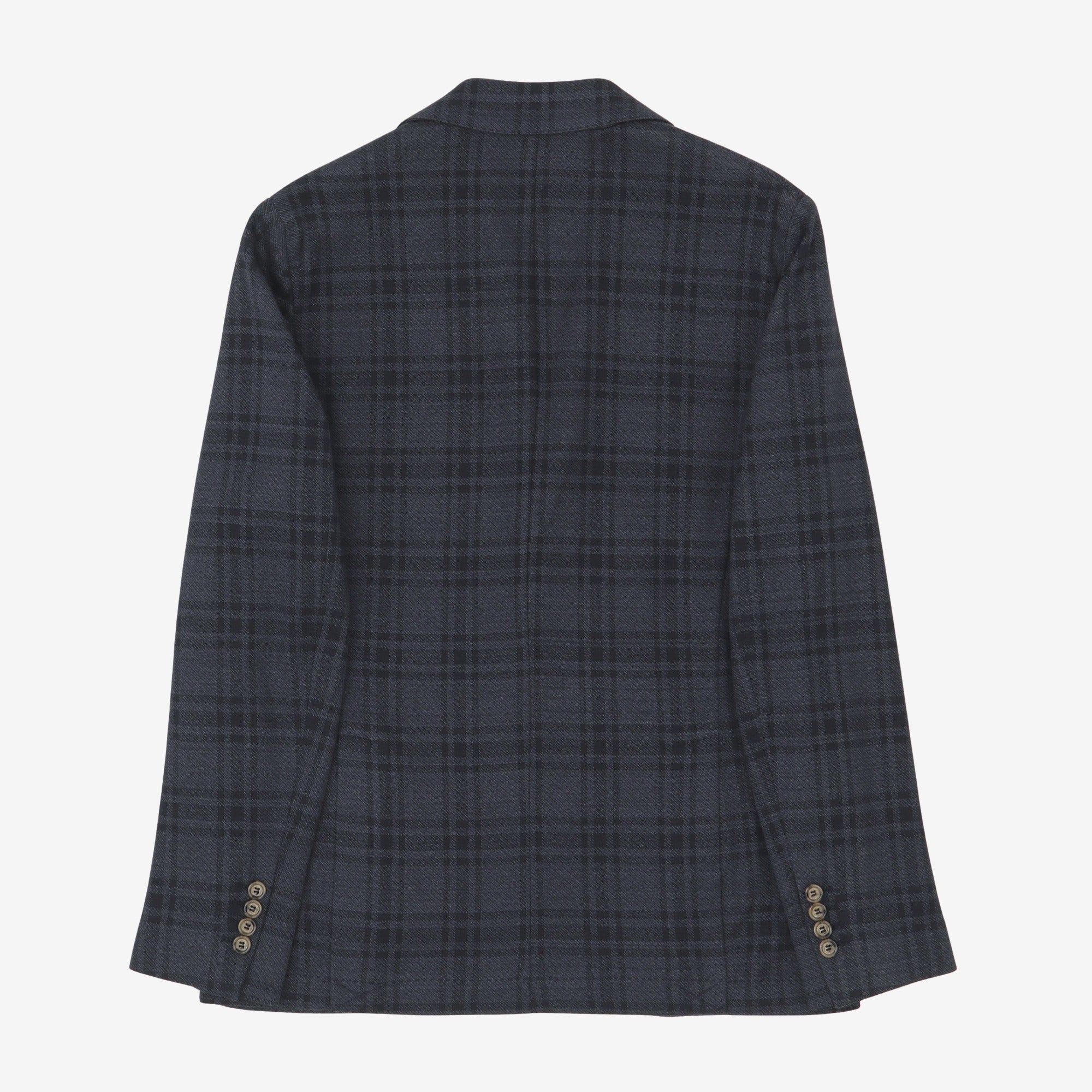 Linen Blend Check Blazer