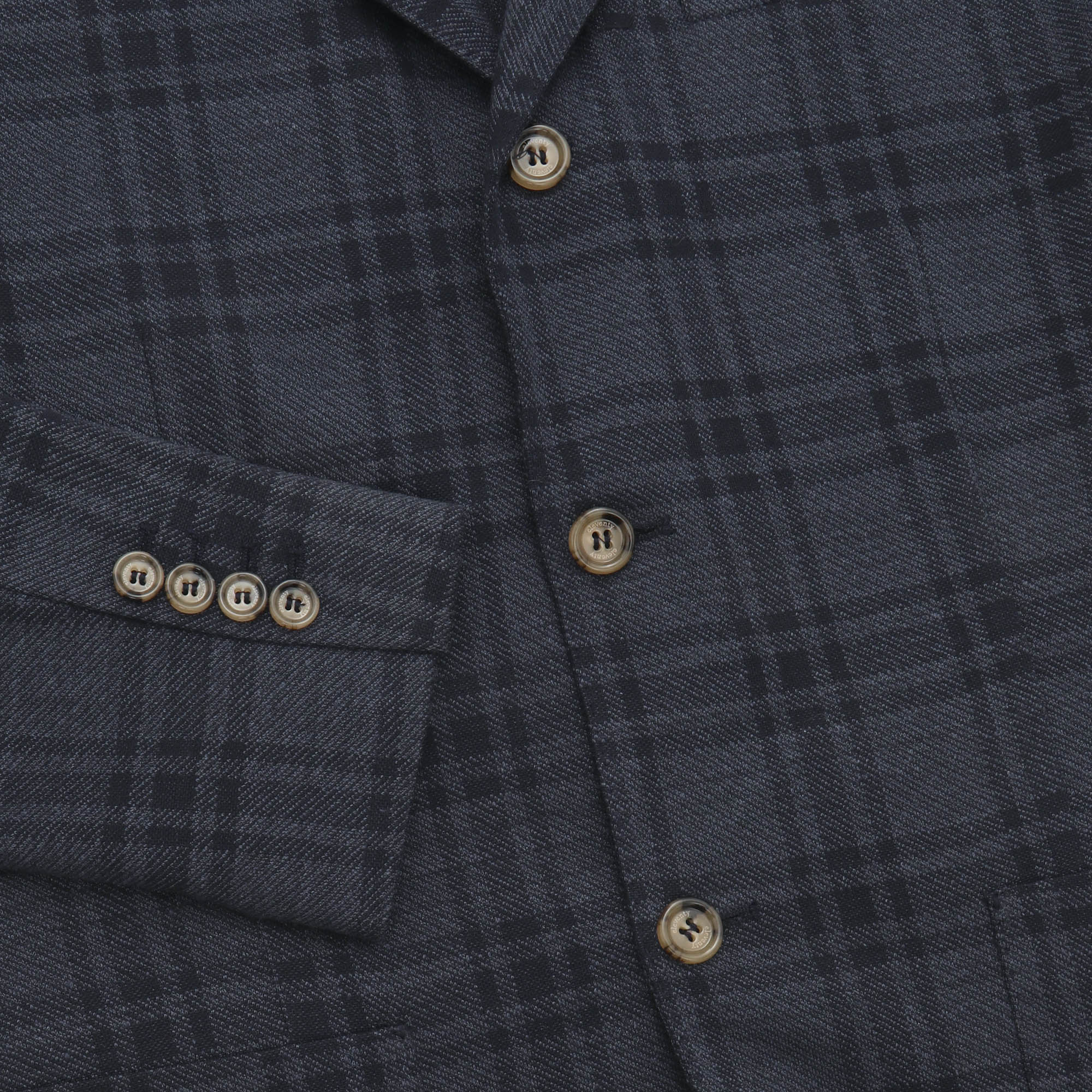 Linen Blend Check Blazer