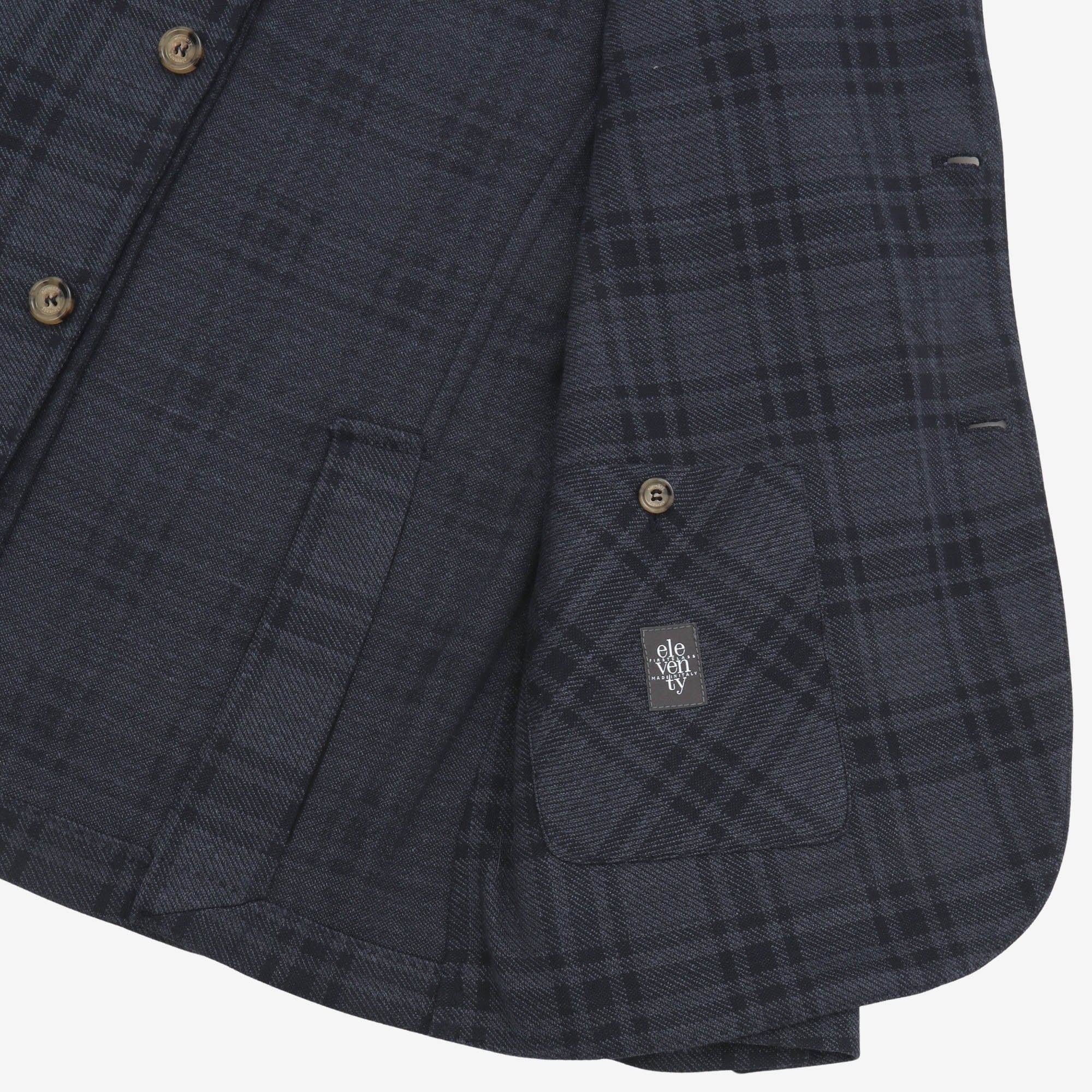 Linen Blend Check Blazer