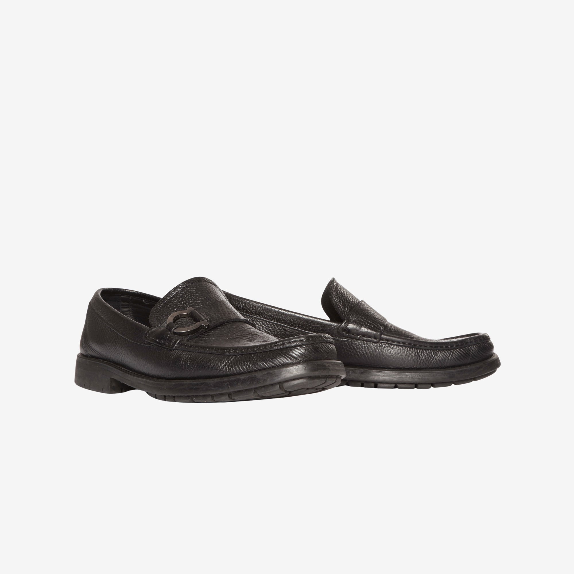 Buckle Leather Loafers