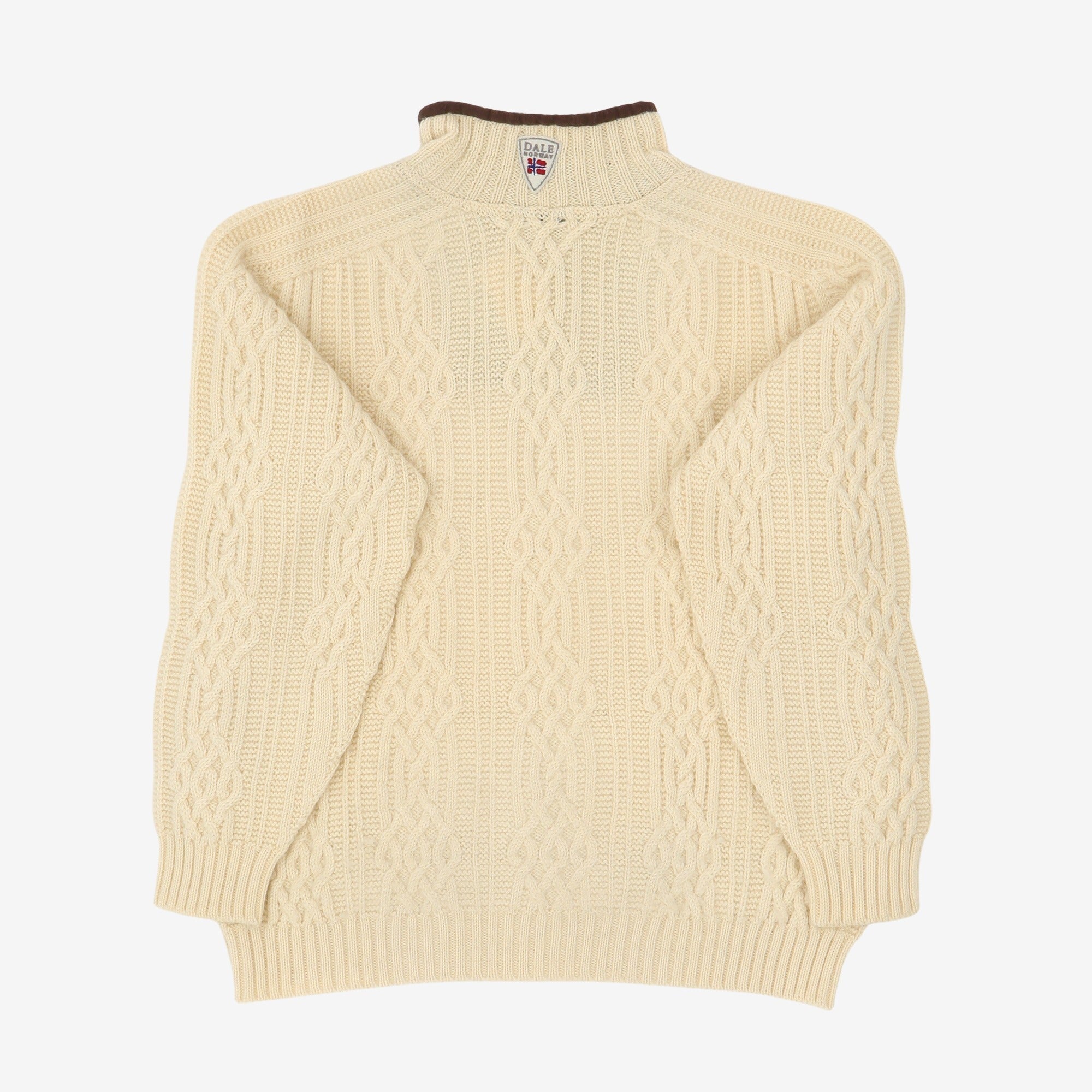 Wool Neck Zip Sweater