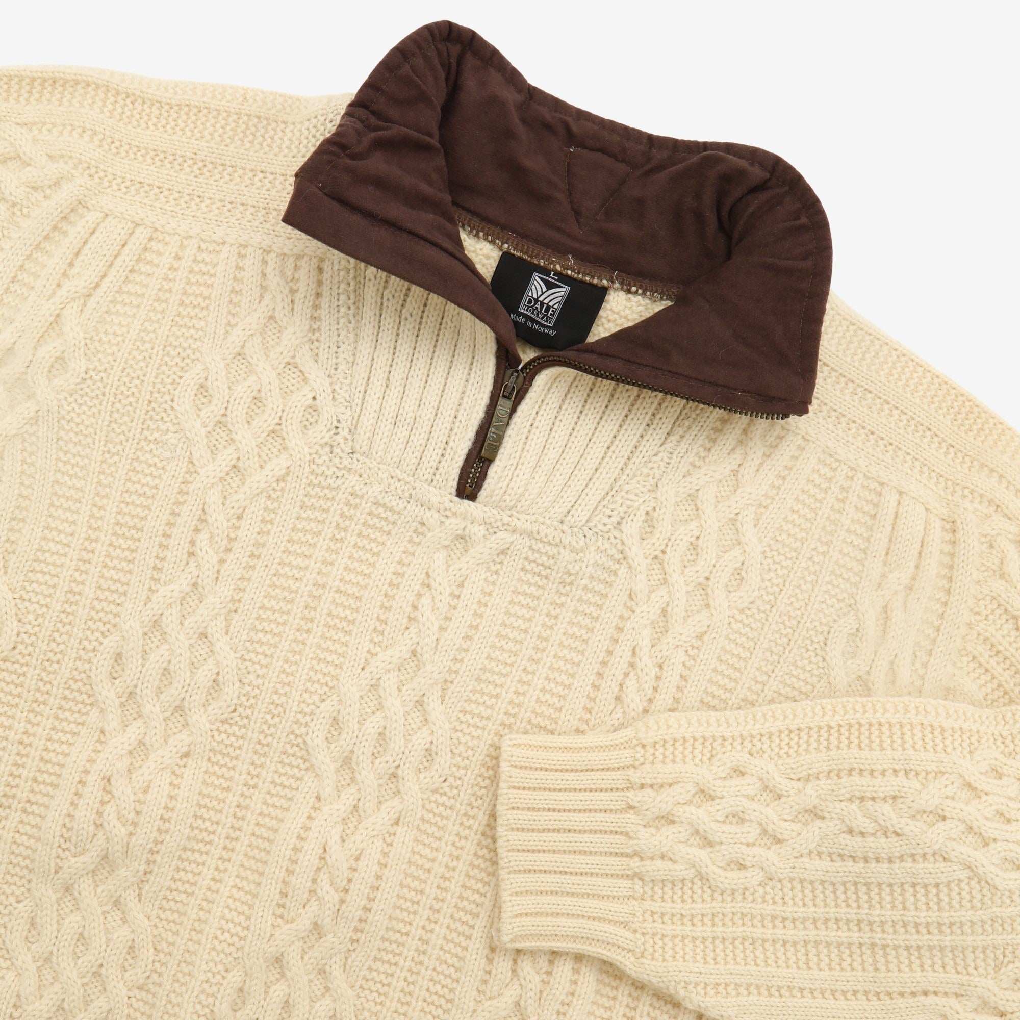 Wool Neck Zip Sweater