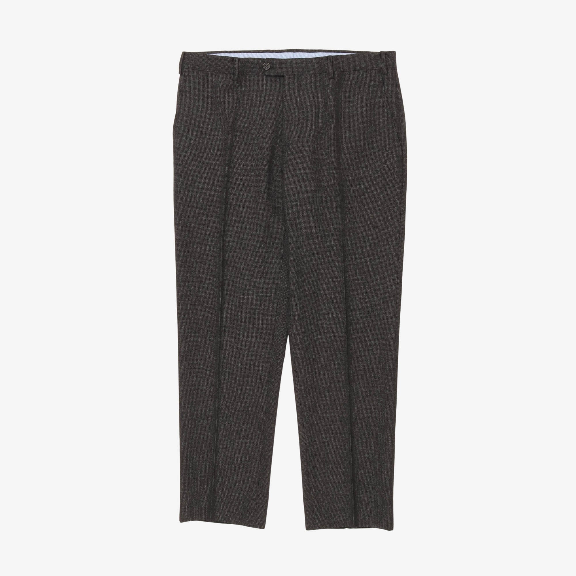 Wool Pleated Trousers (34W x 28L)