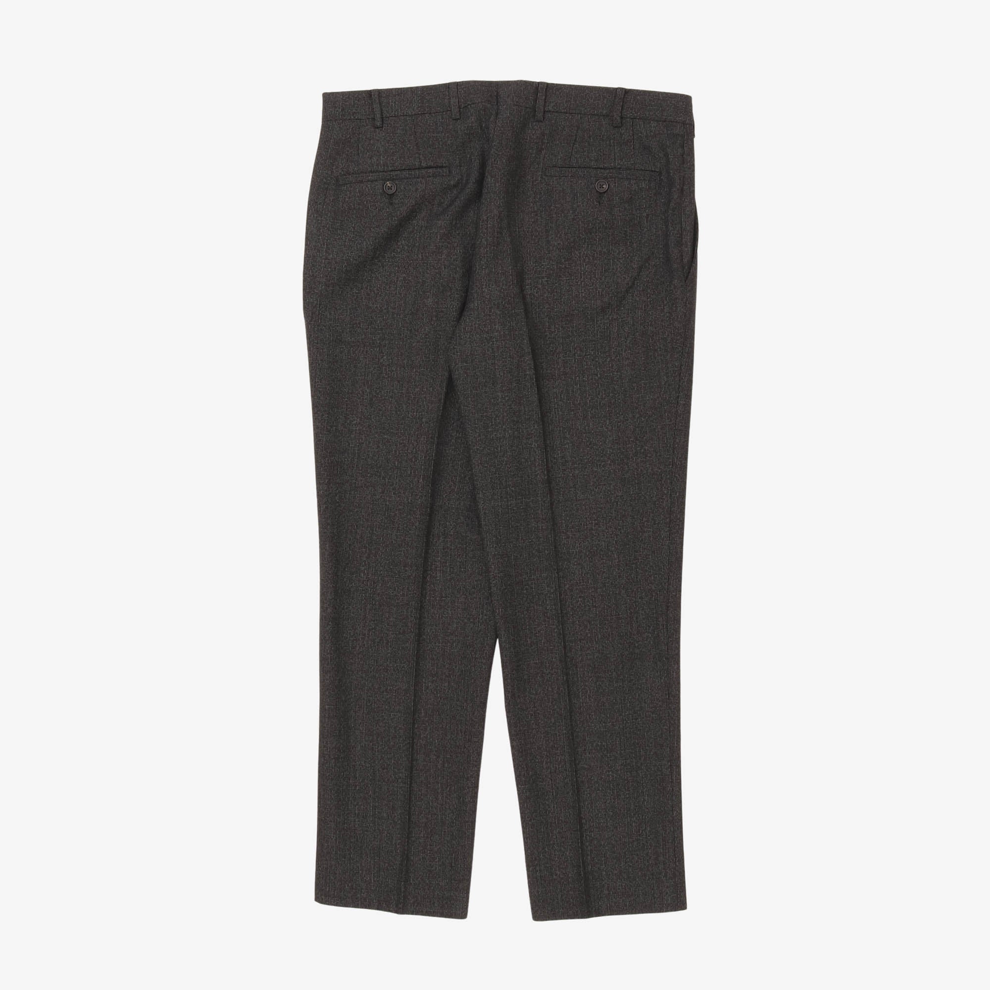 Wool Pleated Trousers (34W x 28L)