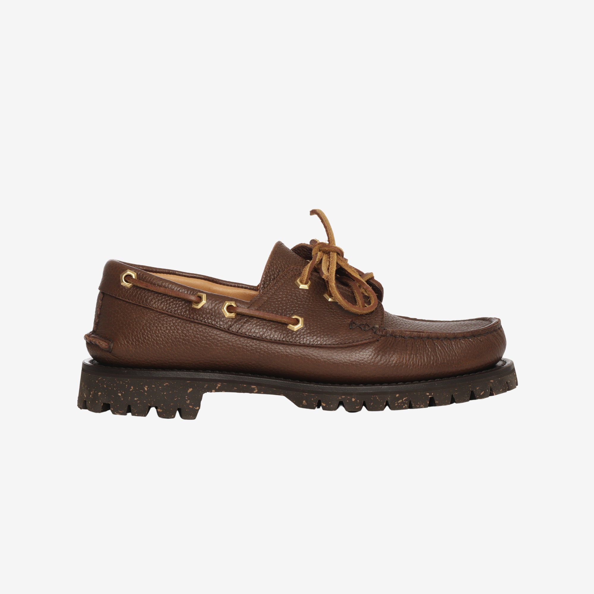 Hex Eye Pebble Grain Boat Shoe