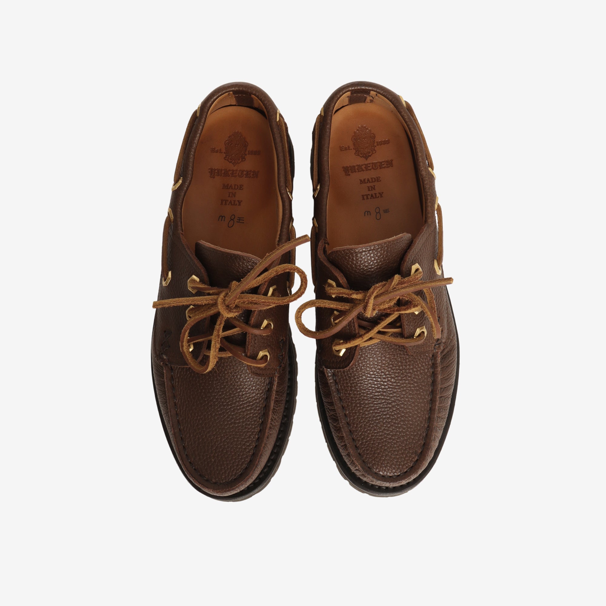 Hex Eye Pebble Grain Boat Shoe