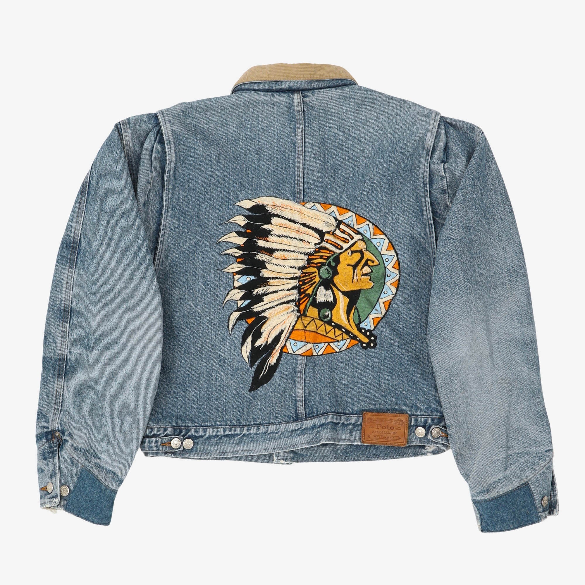 Vintage 90s Native American Jean Jacket