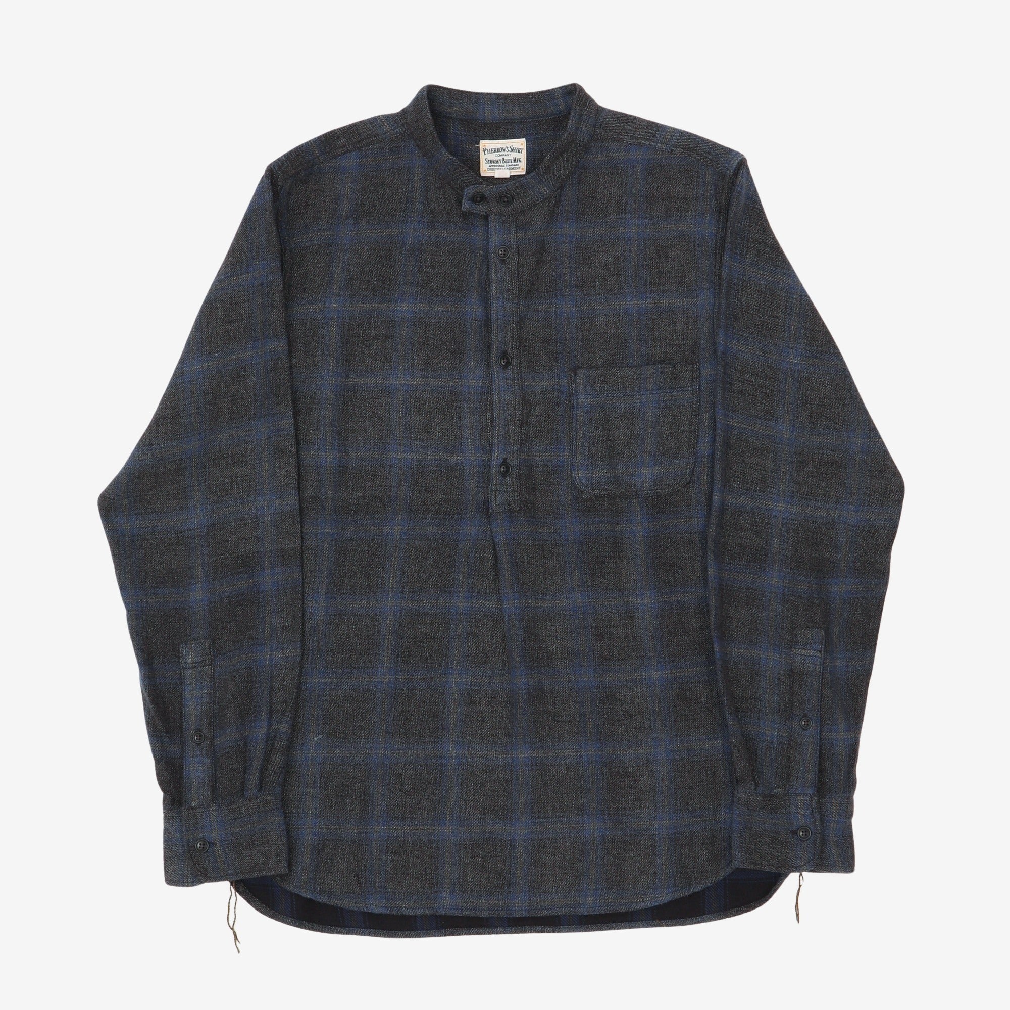 Collarless PO Flannel Shirt