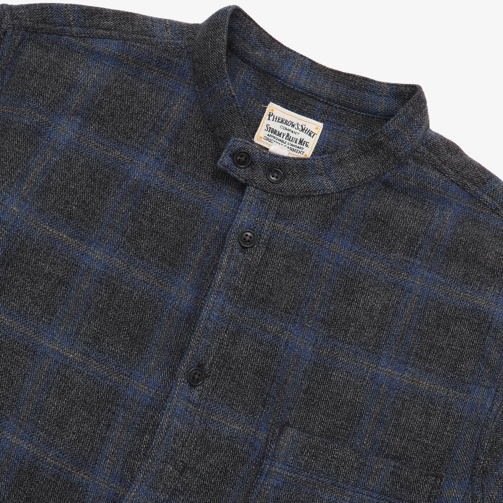 Collarless PO Flannel Shirt