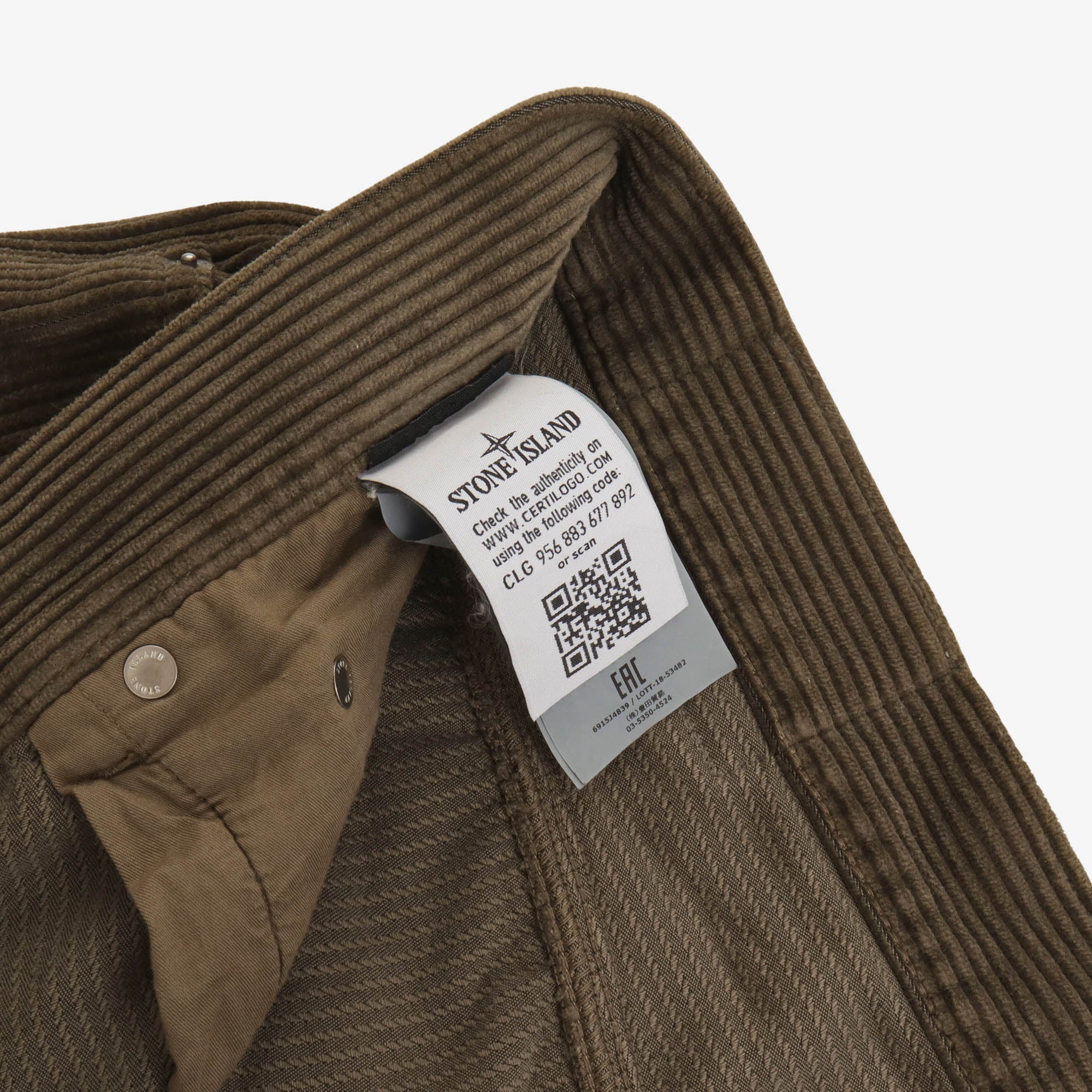 Straight Leg Corduroy Trousers