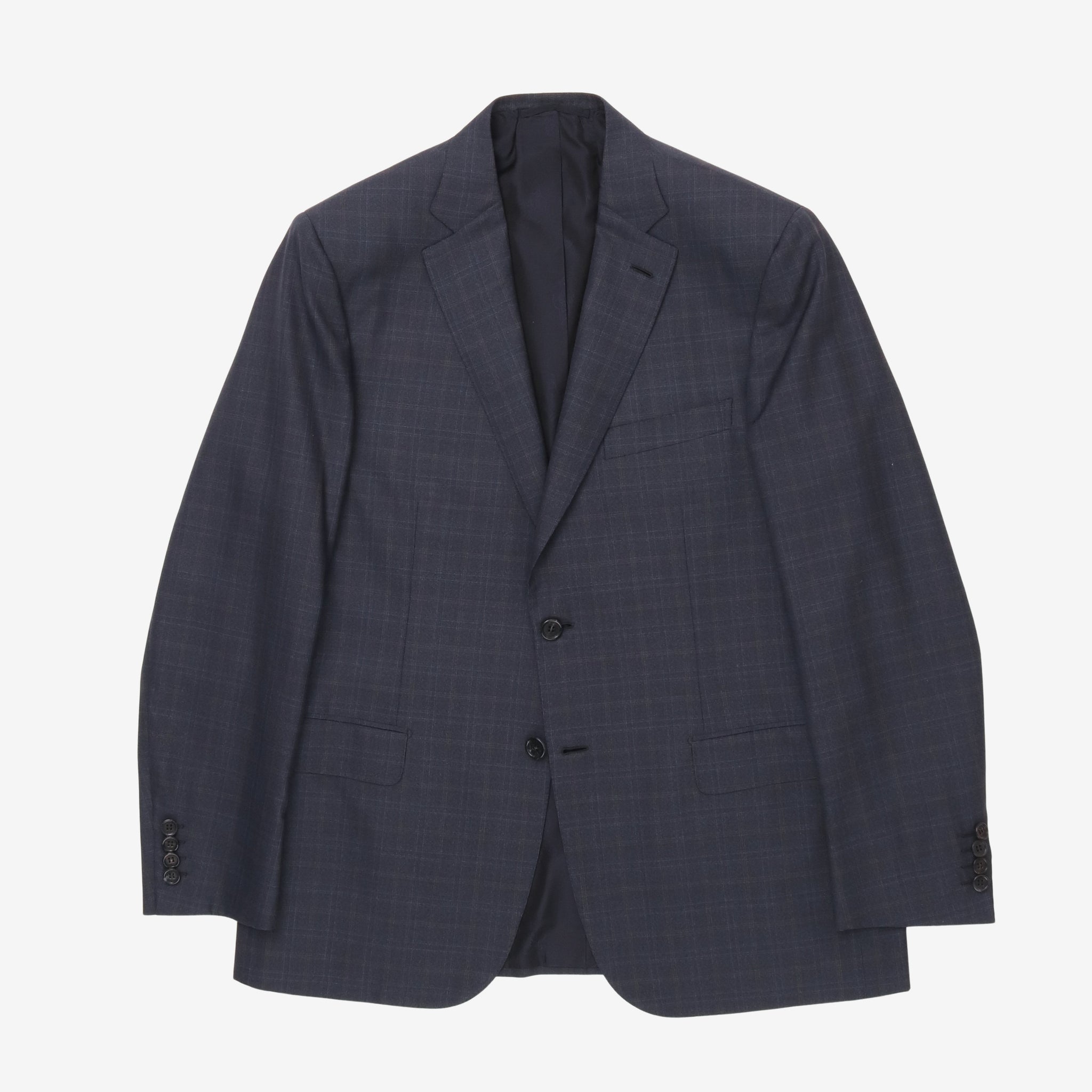 Wool Silk Check Suit