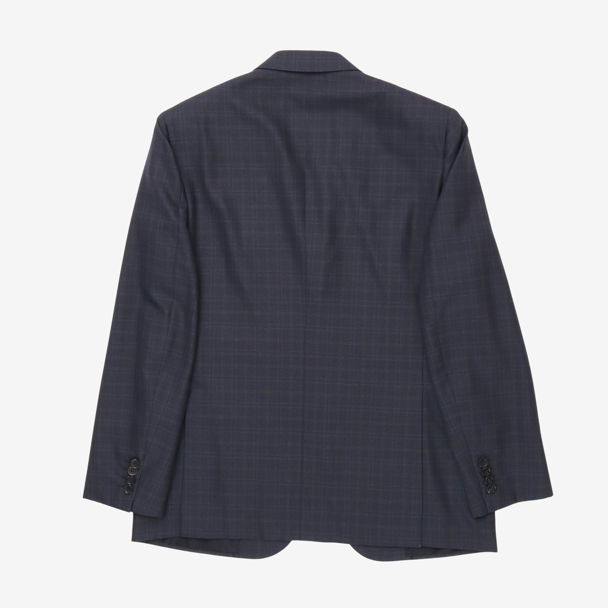 Wool Silk Check Suit