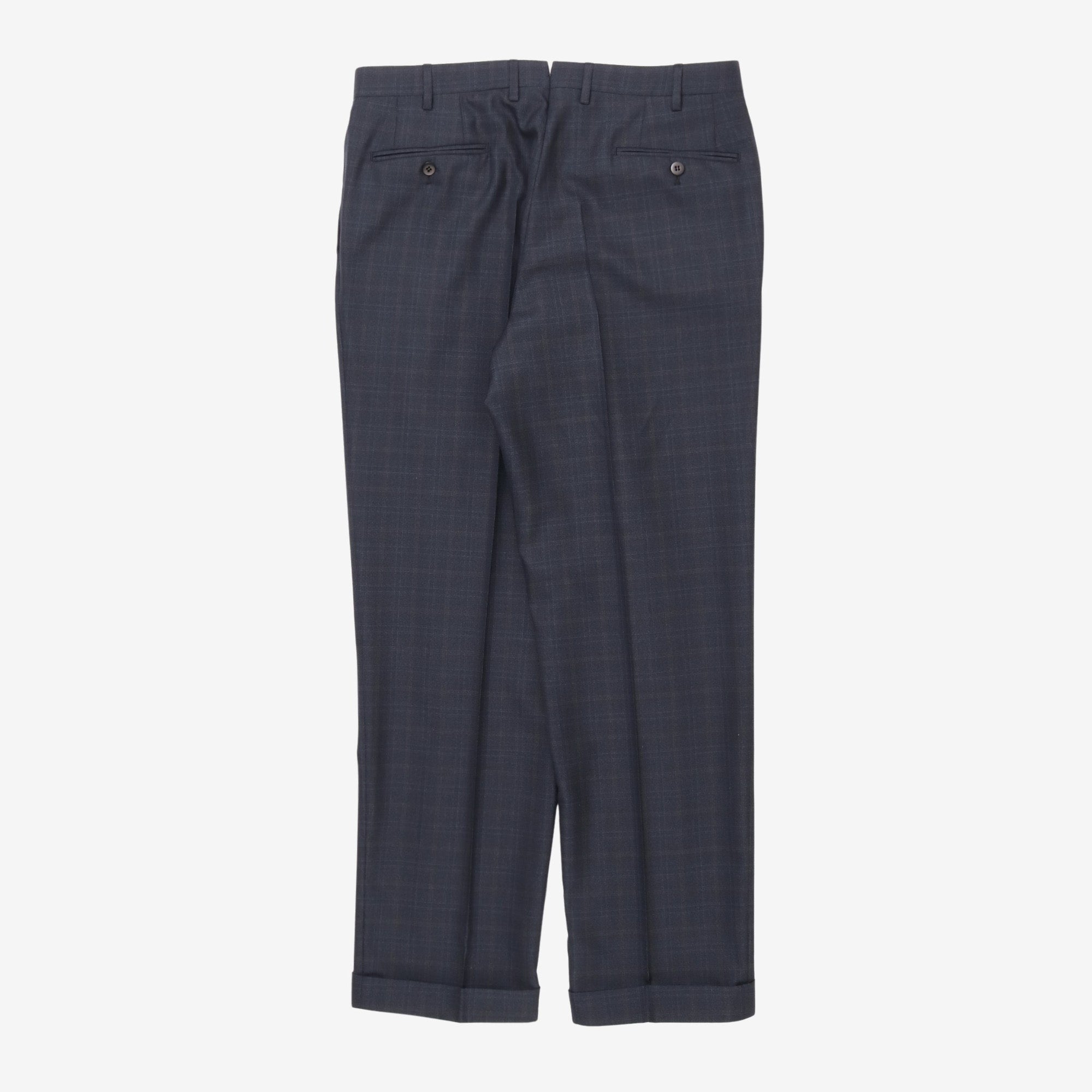 Wool Silk Check Suit