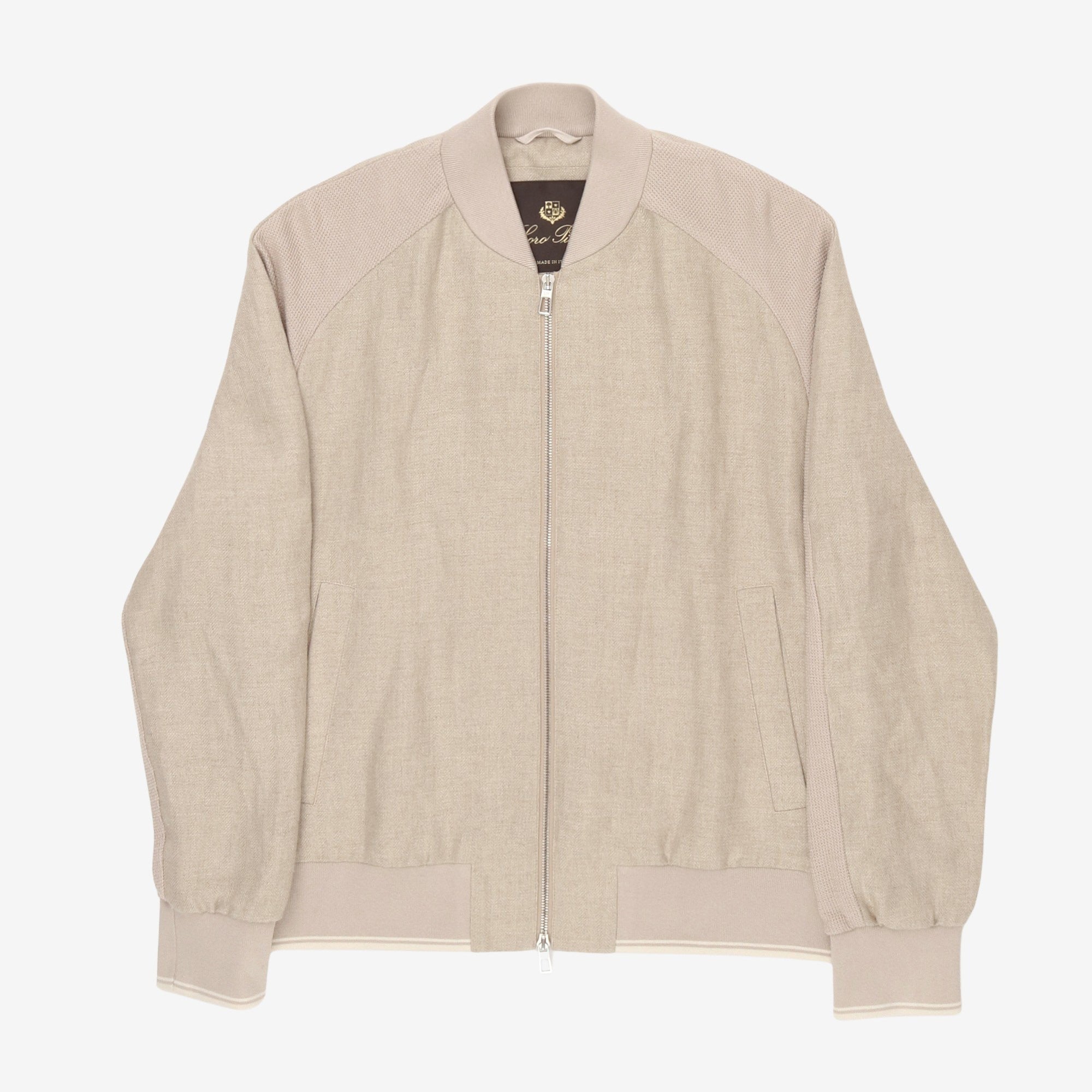 Linen Silk Bomber Jacket