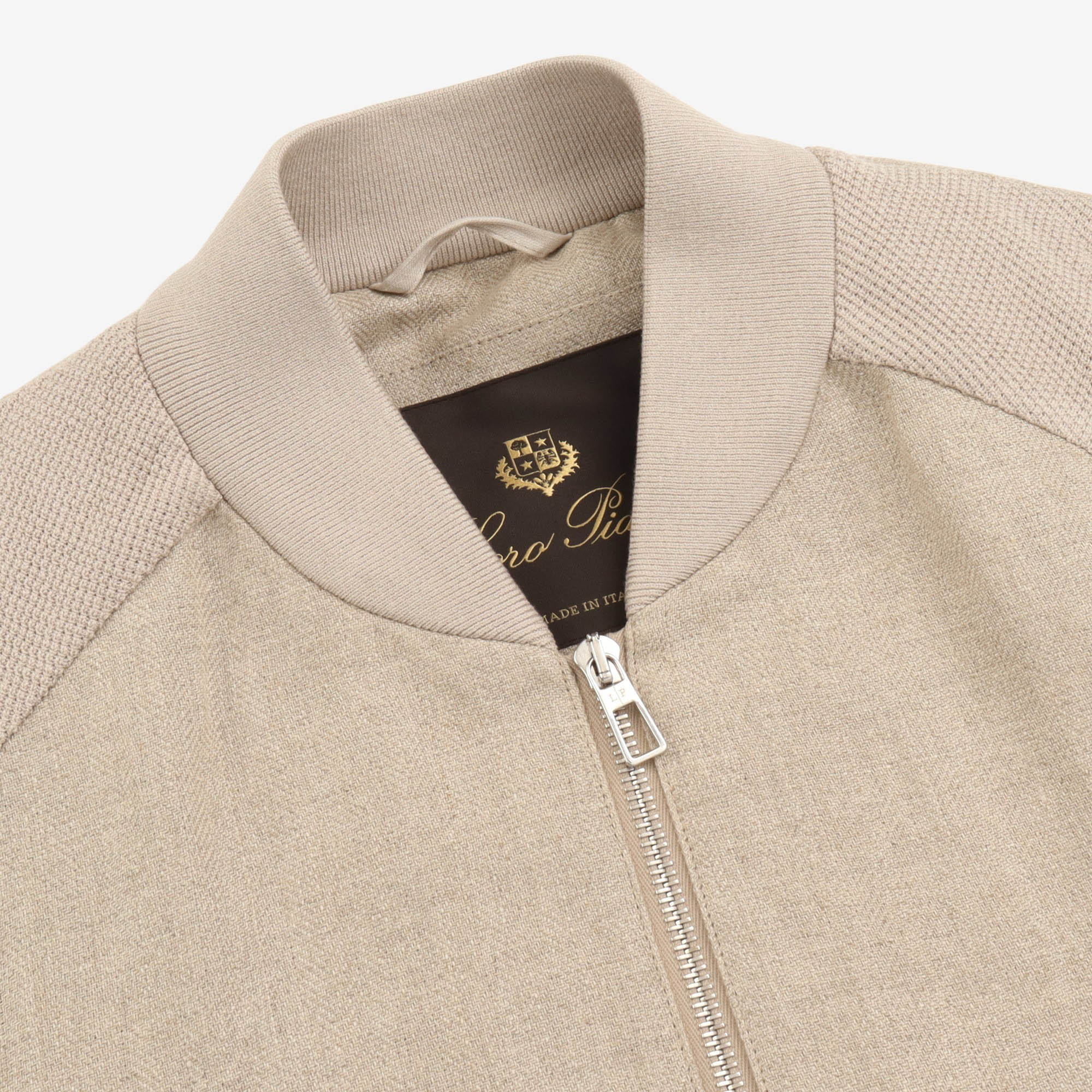 Linen Silk Bomber Jacket