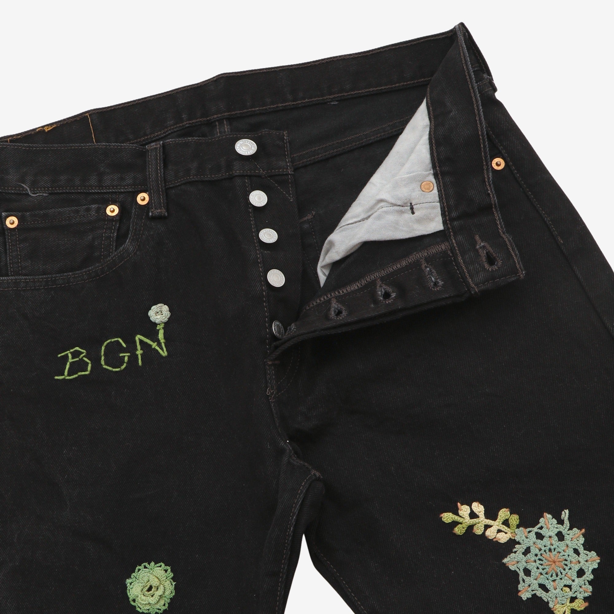 Bentgablenits 501 Embroidered Denim