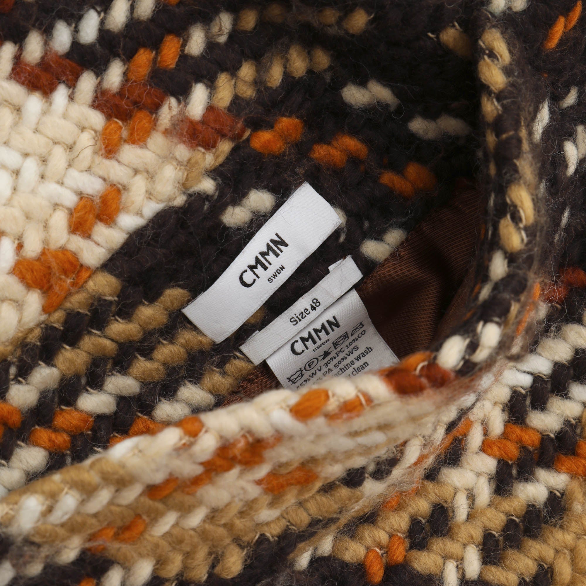 Reversible Woven Check Overcoat