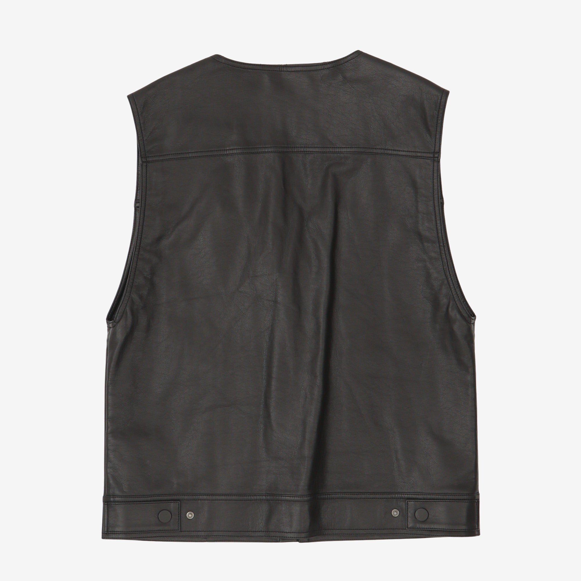Faux Leather Utility Vest
