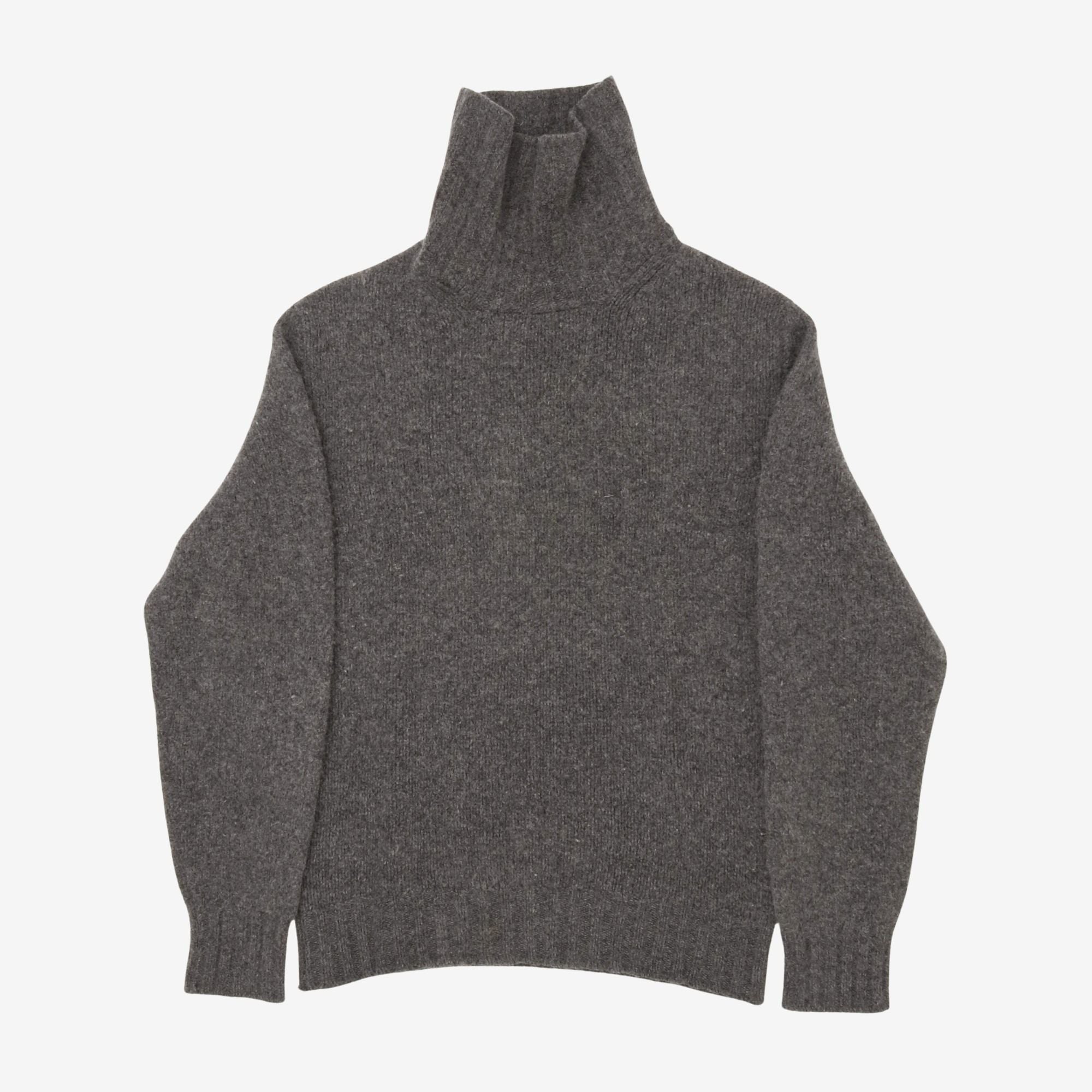 Lambswool Submariner Roll Neck Sweater