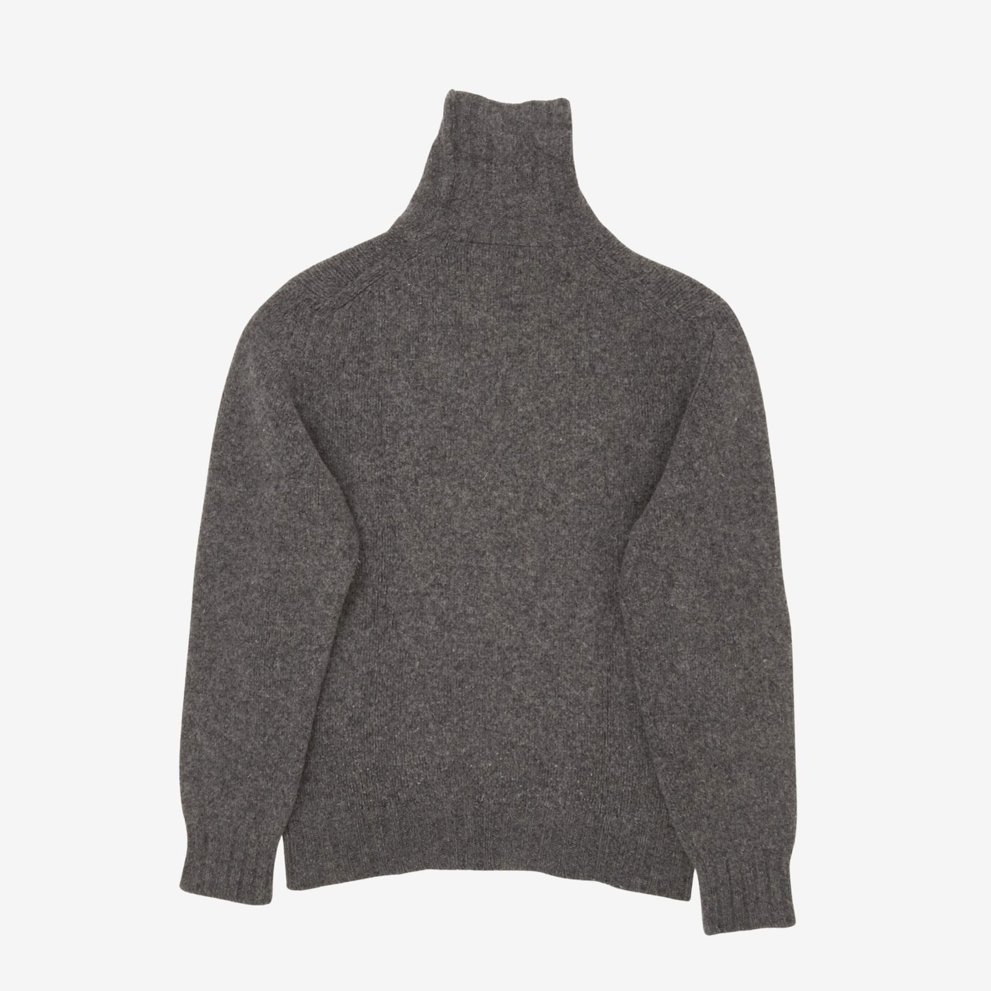 Lambswool Submariner Roll Neck Sweater