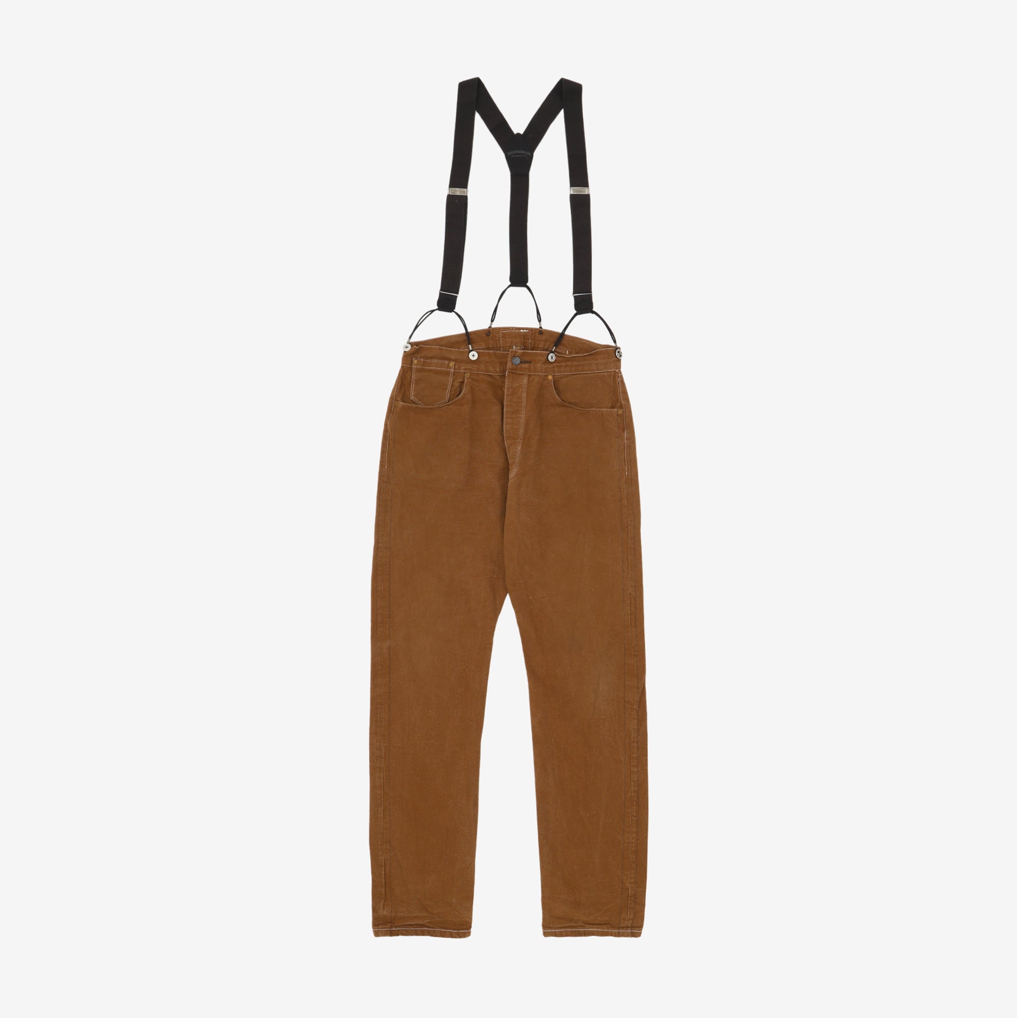 Duck Canvas Pants USA + Suspenders (34W X 33L)