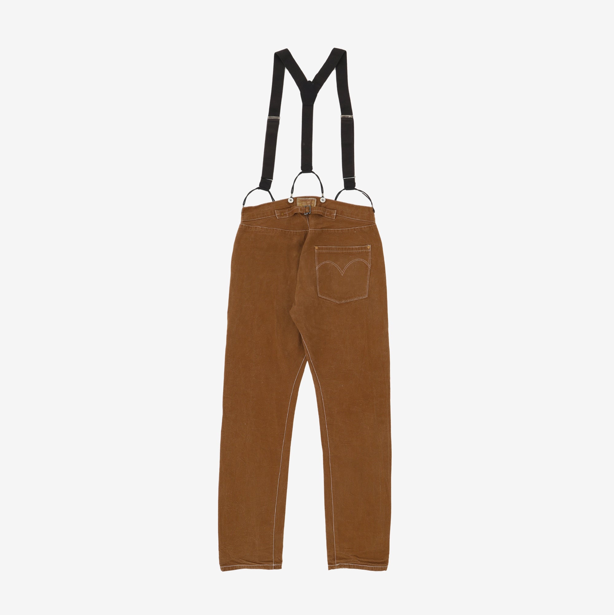 Duck Canvas Pants USA + Suspenders (34W X 33L)