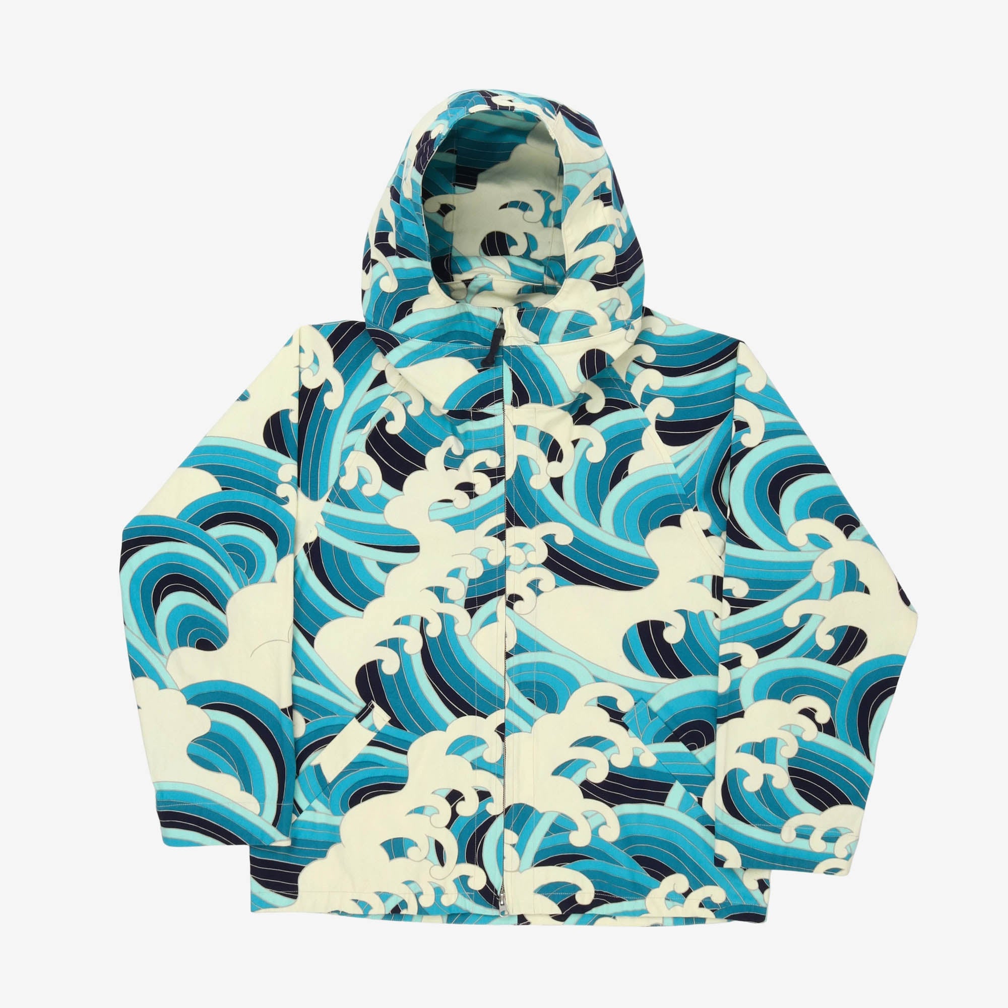 Kazenonagare Fleece Print Zip Jacket