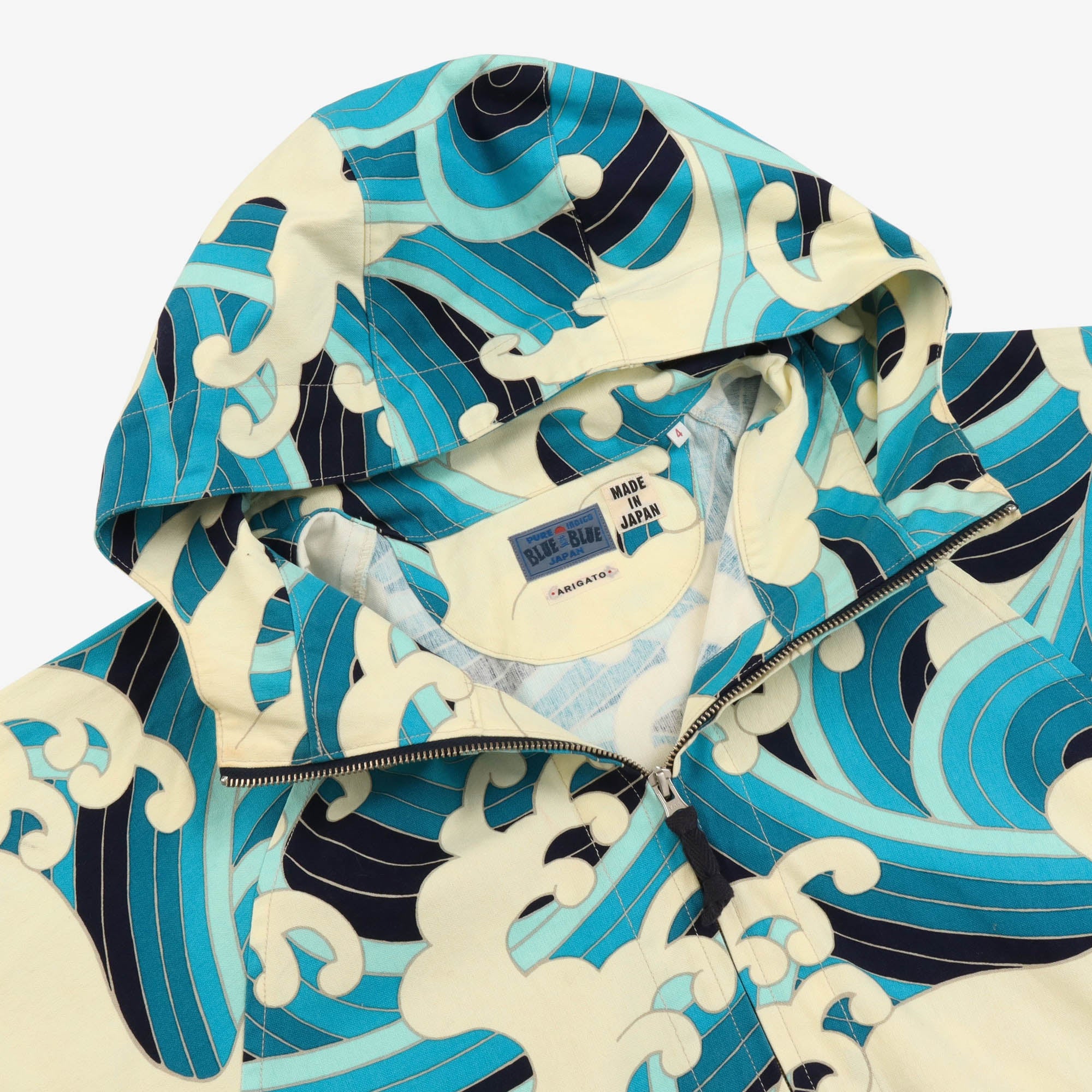 Kazenonagare Fleece Print Zip Jacket