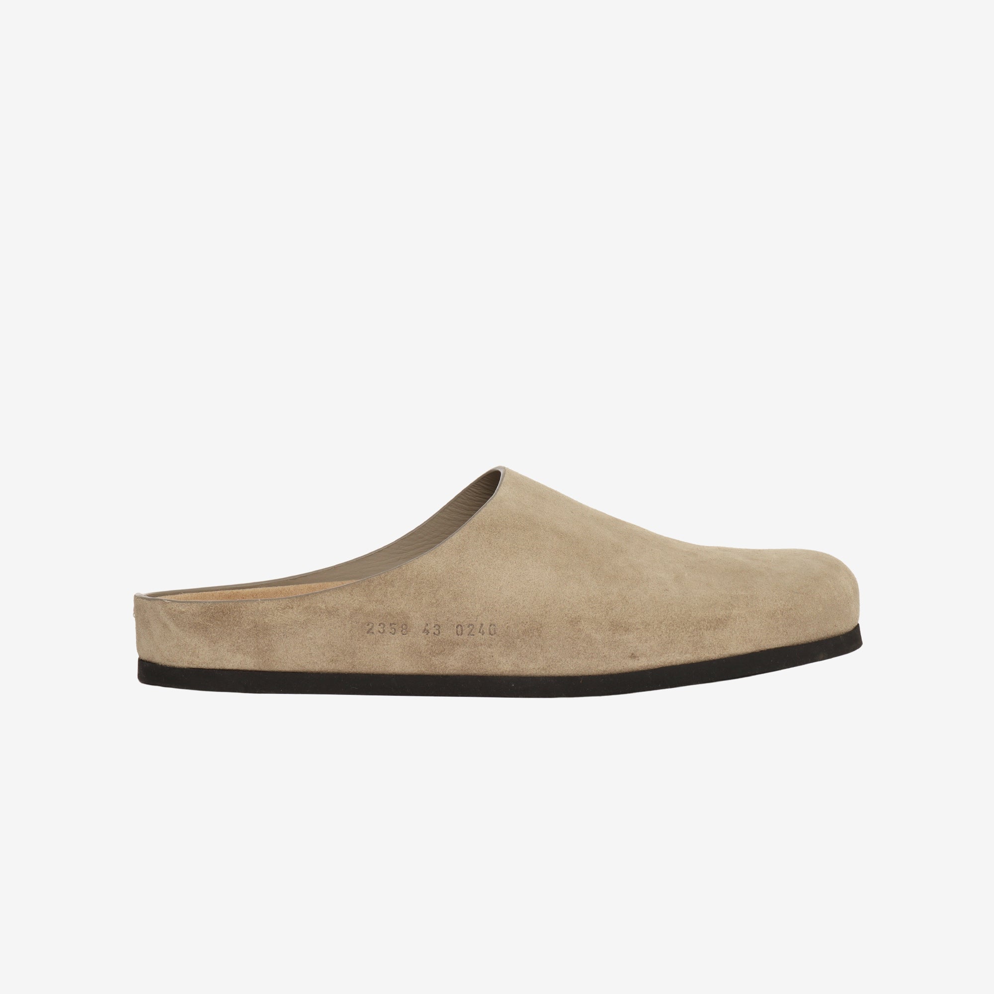 Logo Debossed Suede Clogs