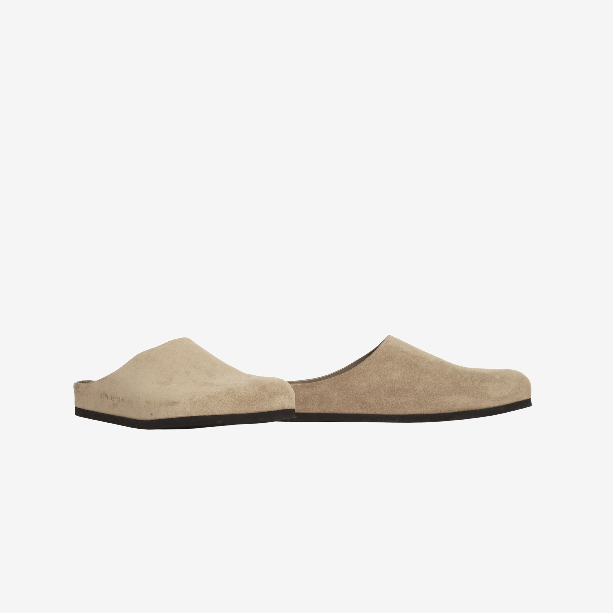 Logo Debossed Suede Clogs