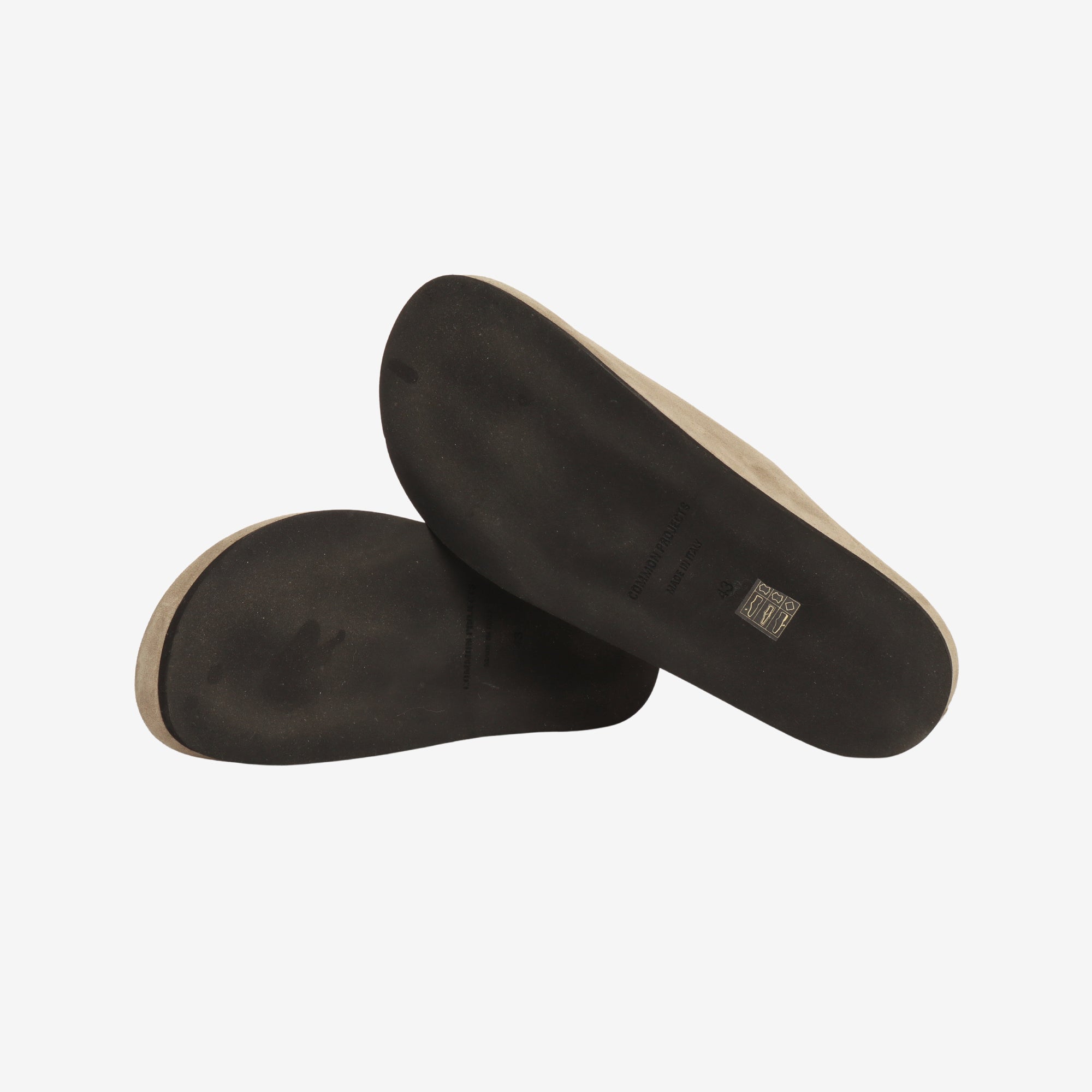 Logo Debossed Suede Clogs
