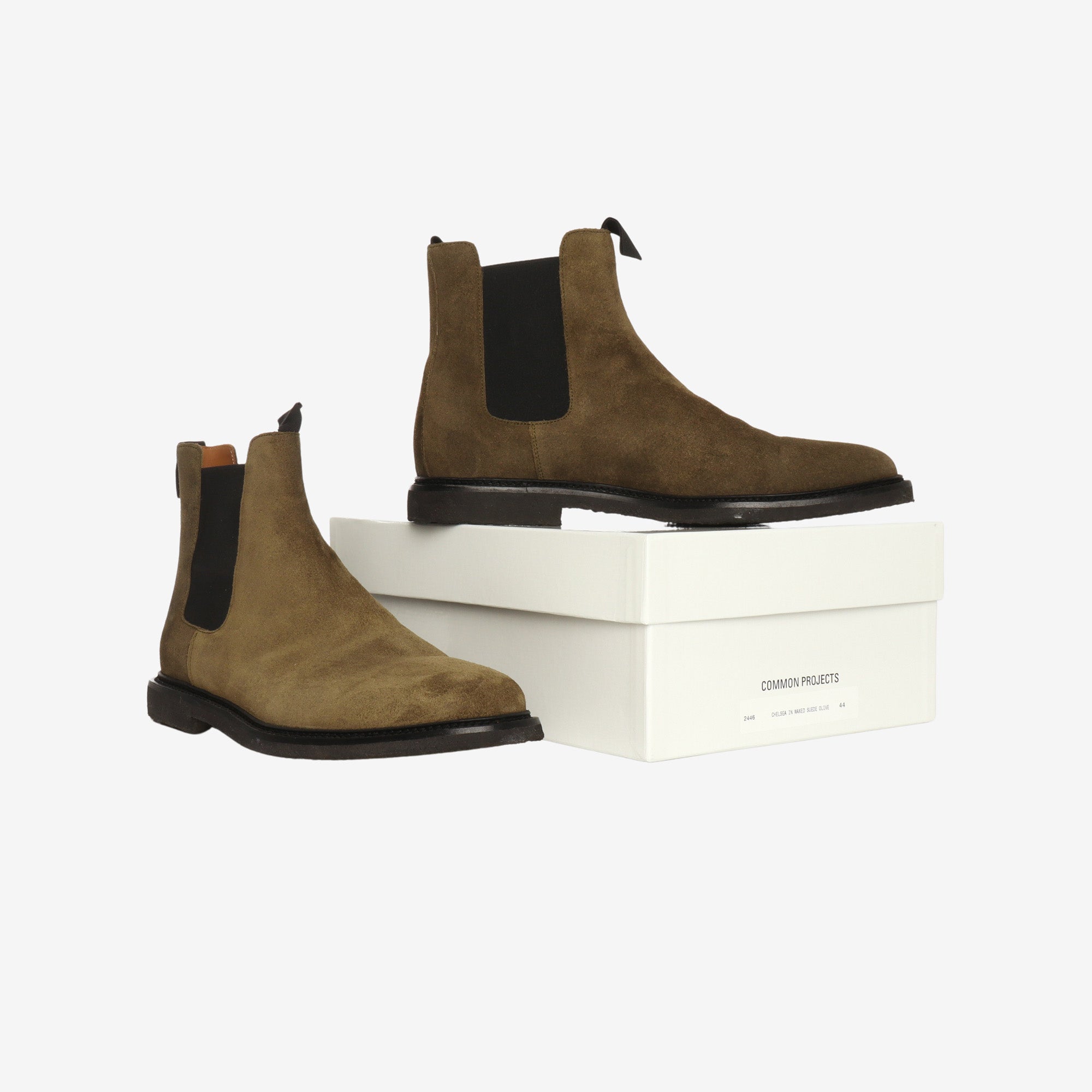 Waxed Suede Chelsea Boots