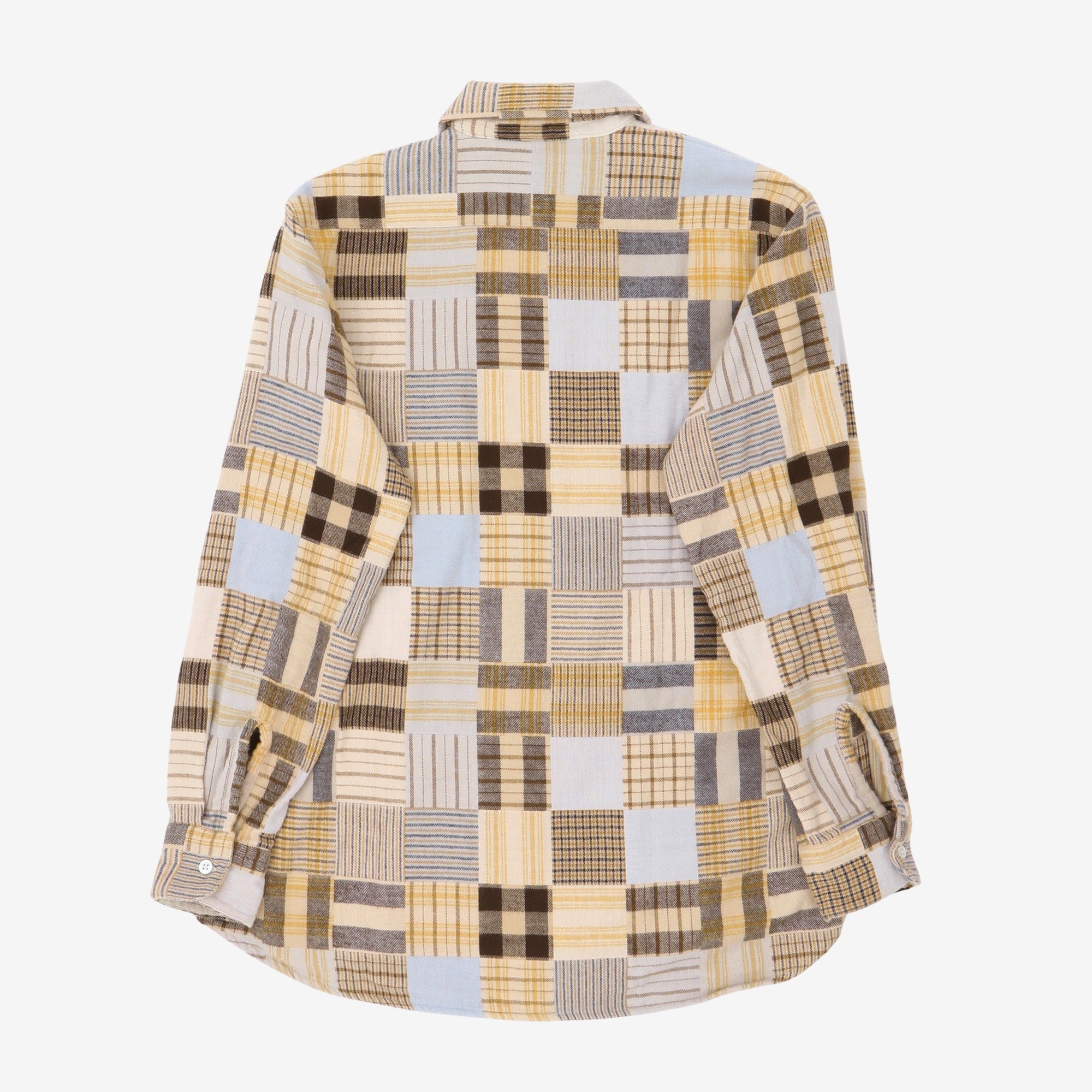 Patchwork Check Flannel Shirt