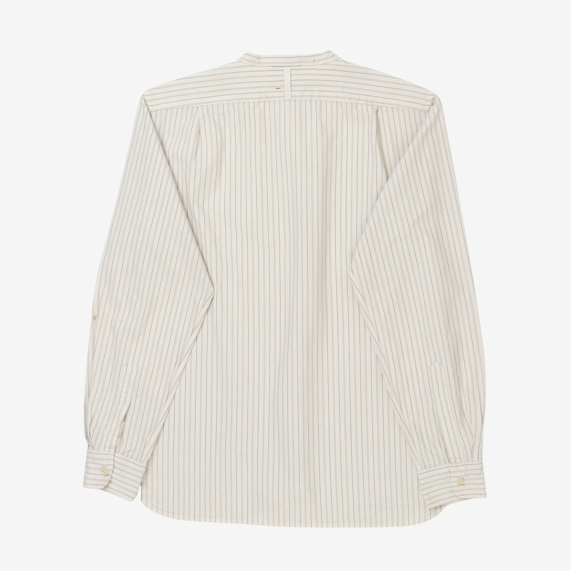 Band Collar Stripe Shirt