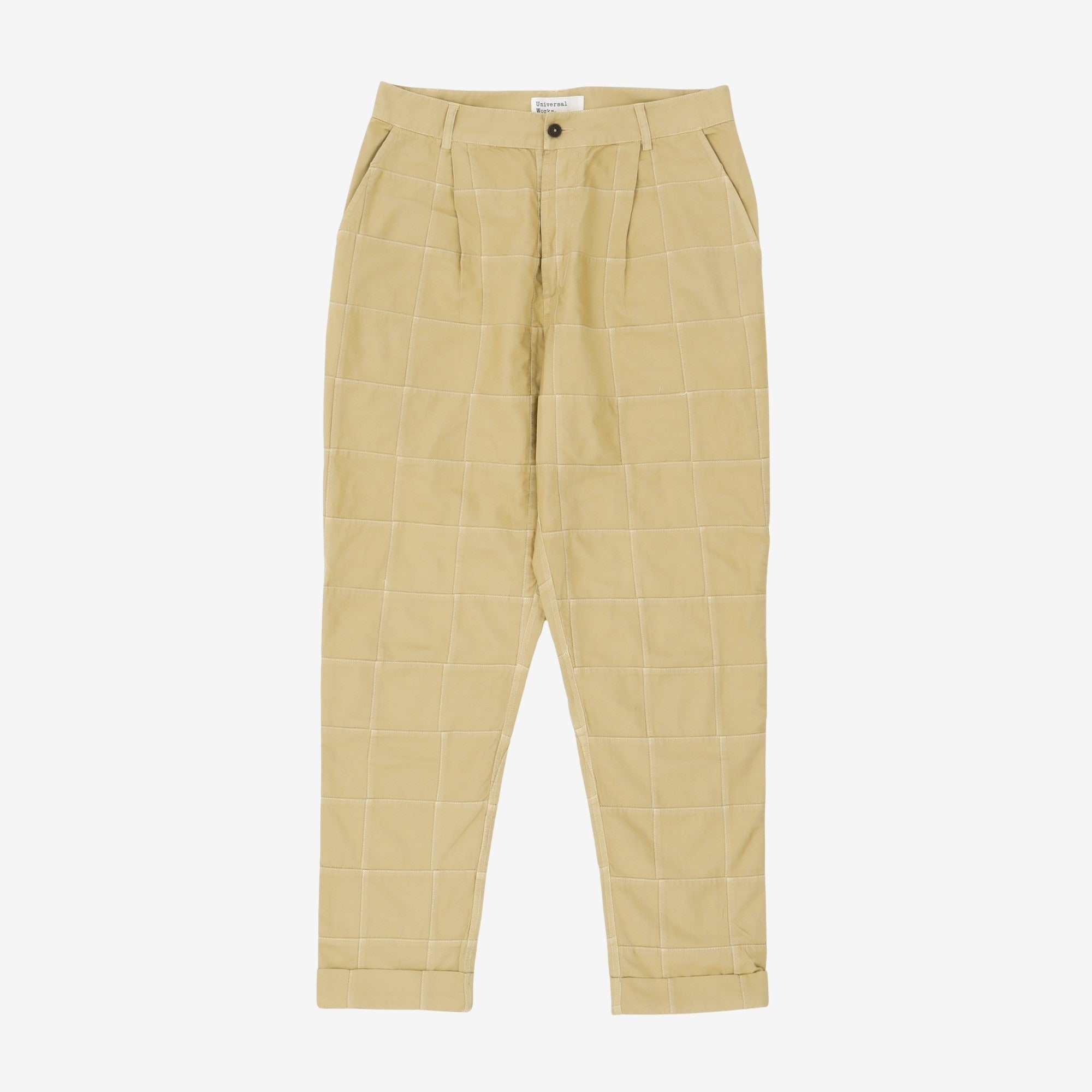 Pleated Patchwork Pants