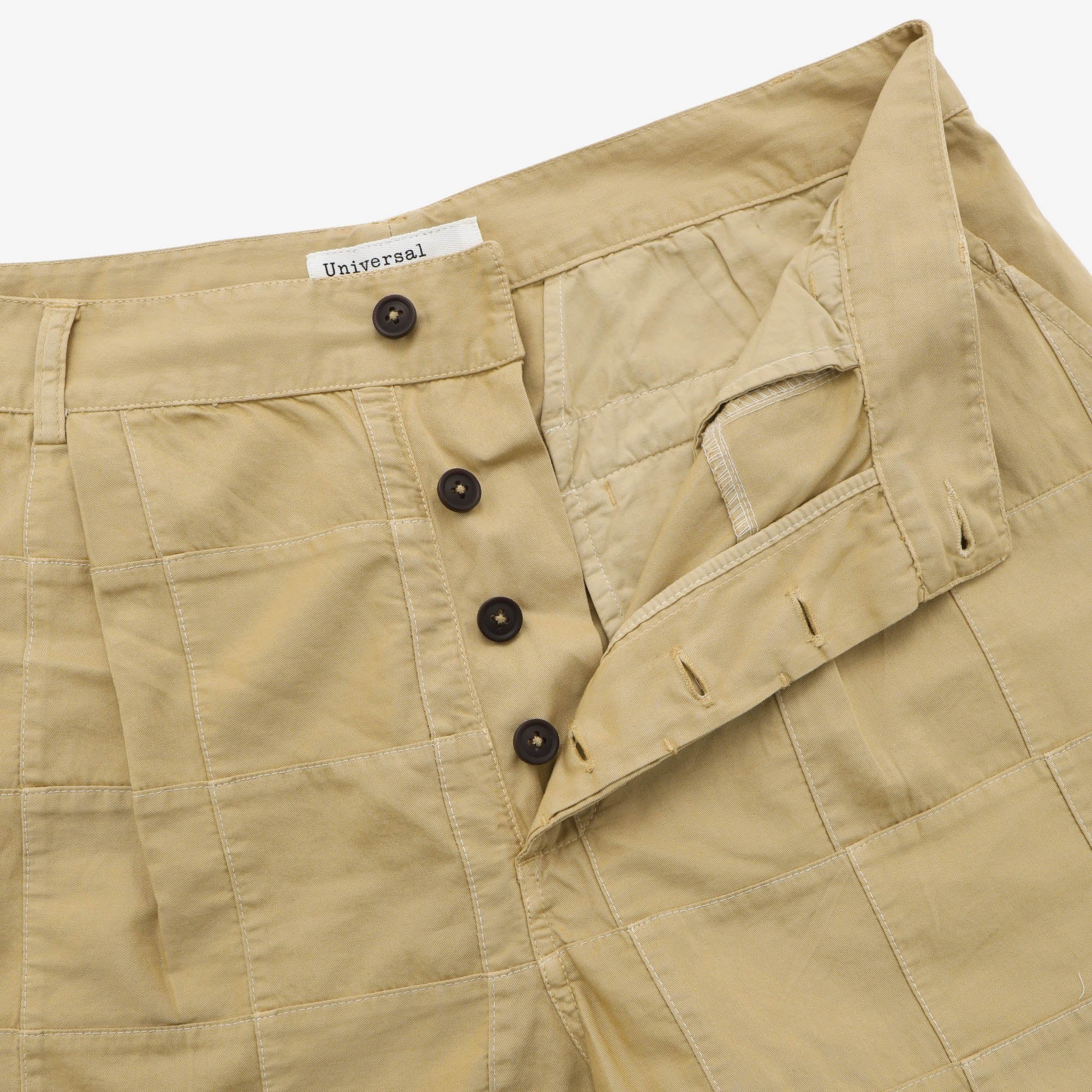 Pleated Patchwork Pants