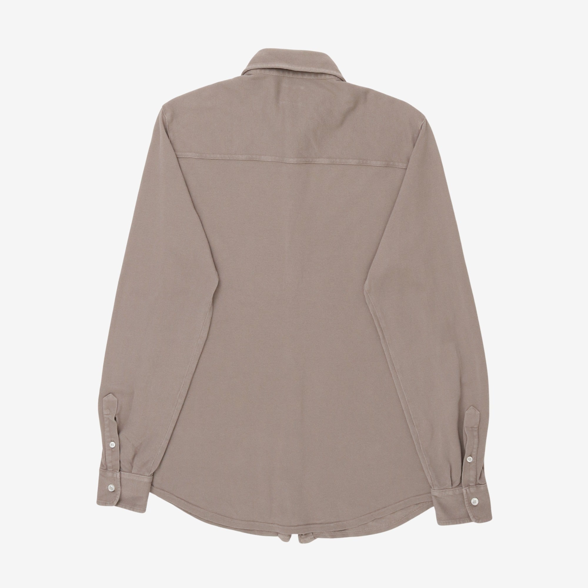 Open Collar Pique Shirt