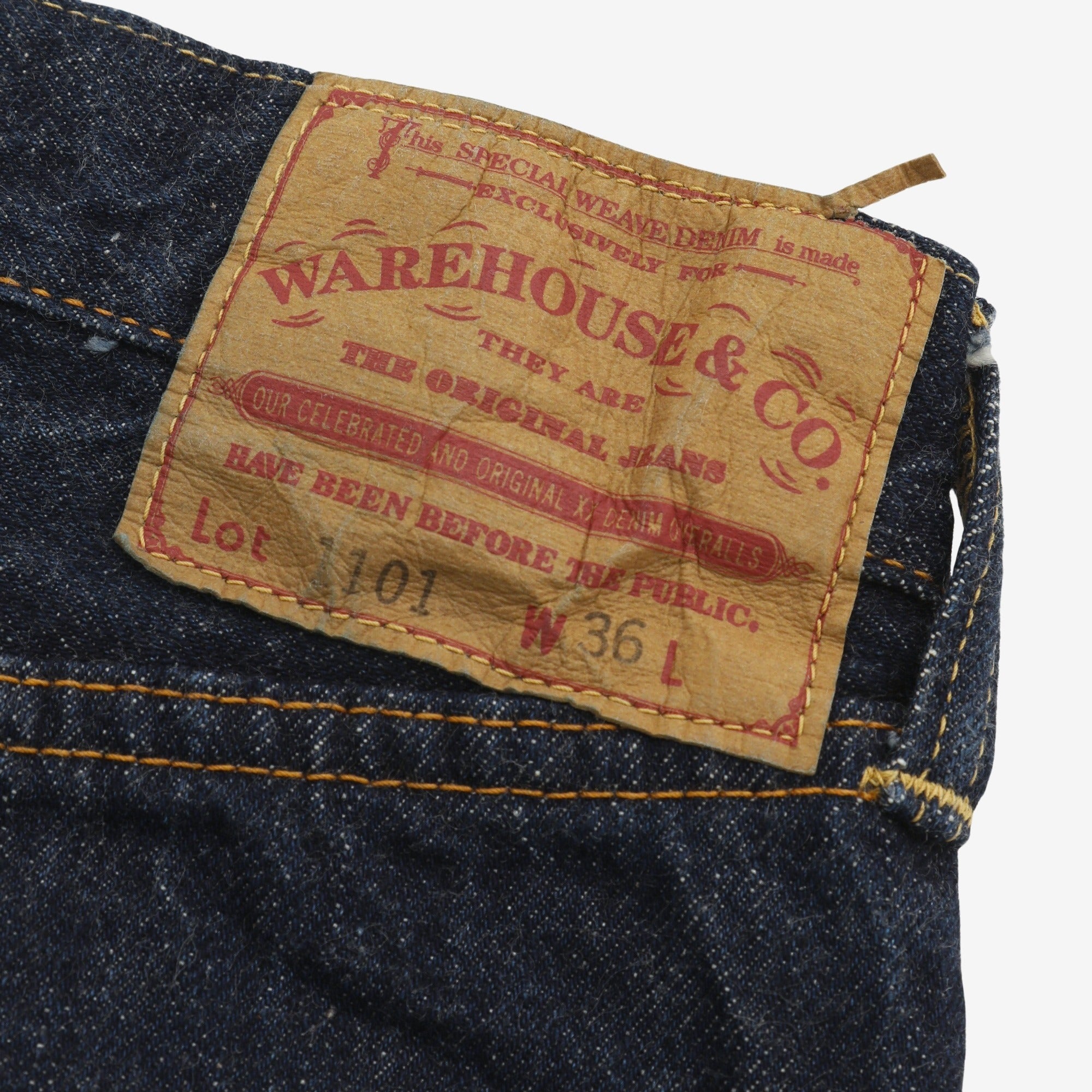 Lot 1101 Selvedge Denim (35W X 26L)