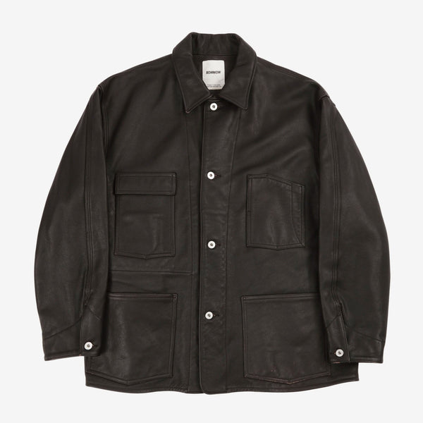 BOWWOW レザージャケット LEATHER WOVEN CHORE COAT BOWWOW レザー