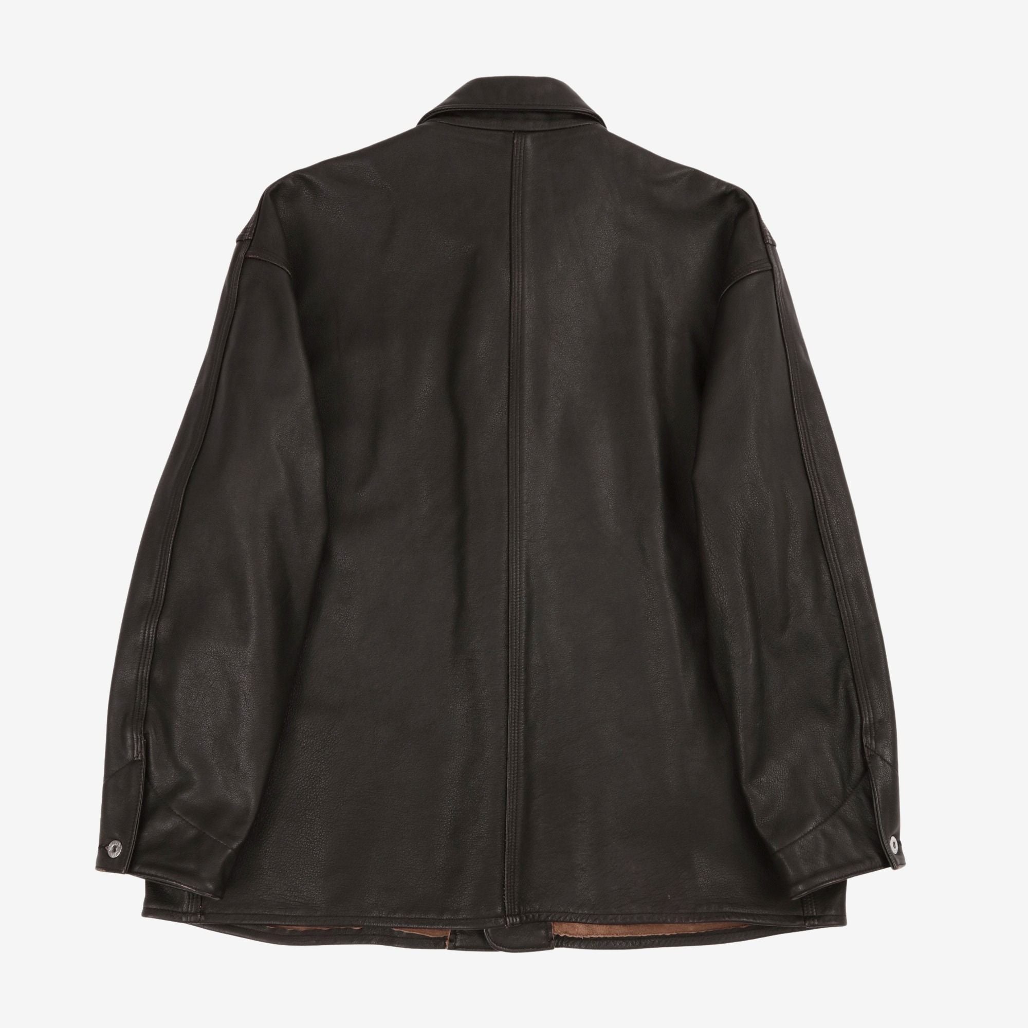 Leather Woven Chore Coat