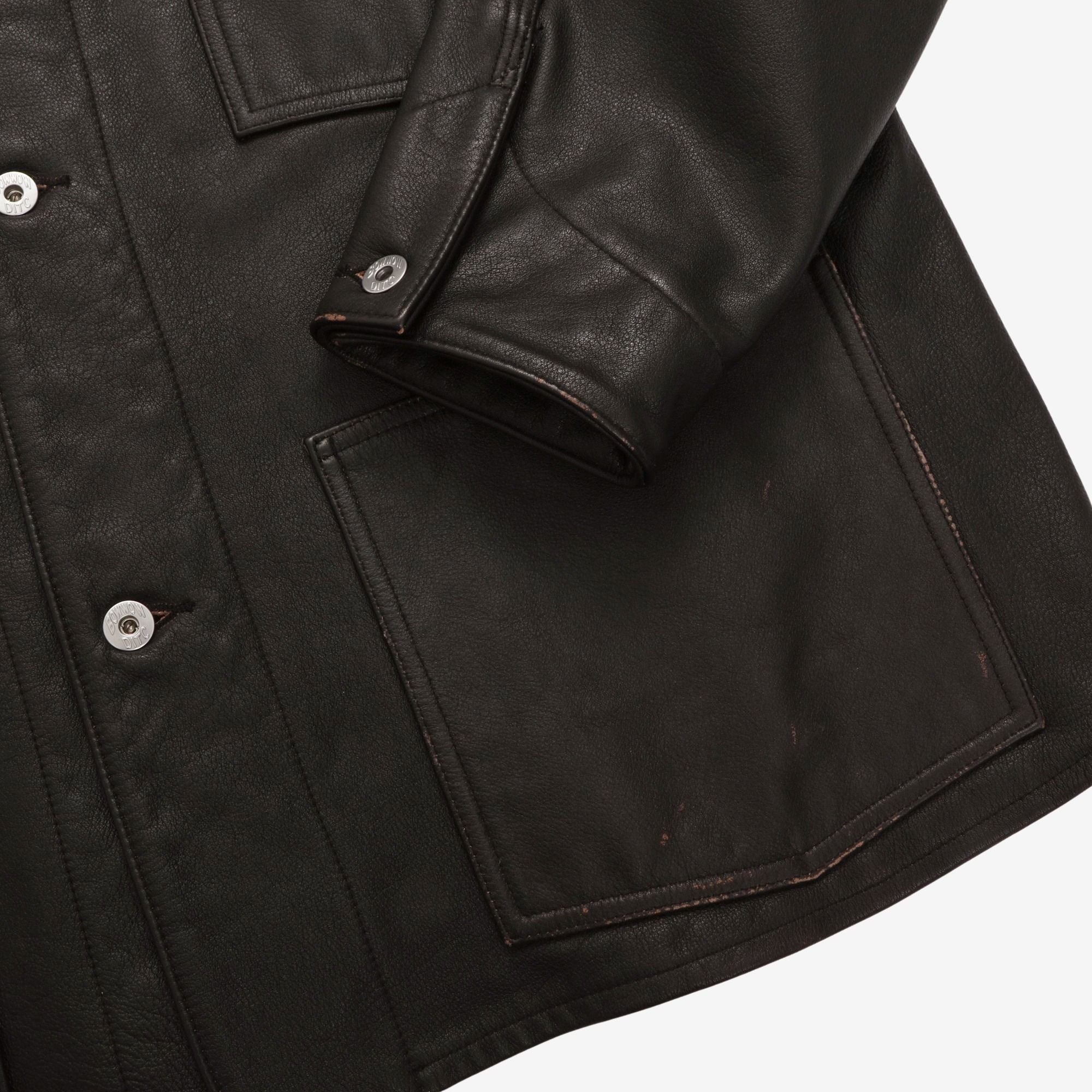 Leather Woven Chore Coat