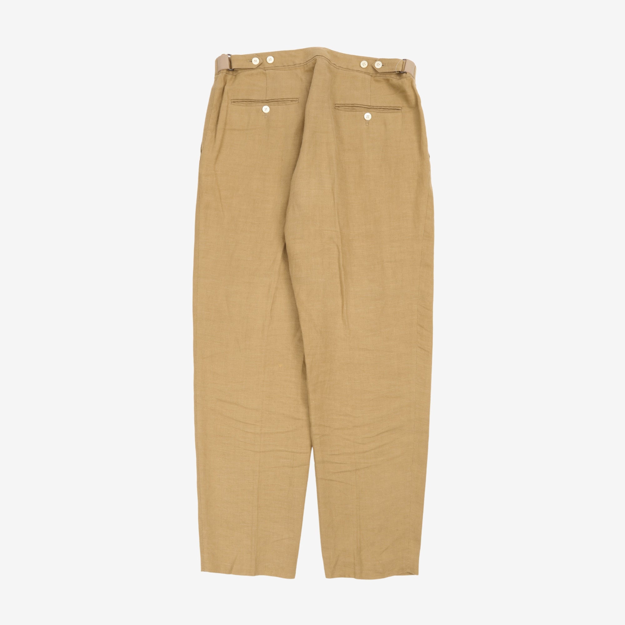 Side Tab Linen Trousers (34W x 32L)
