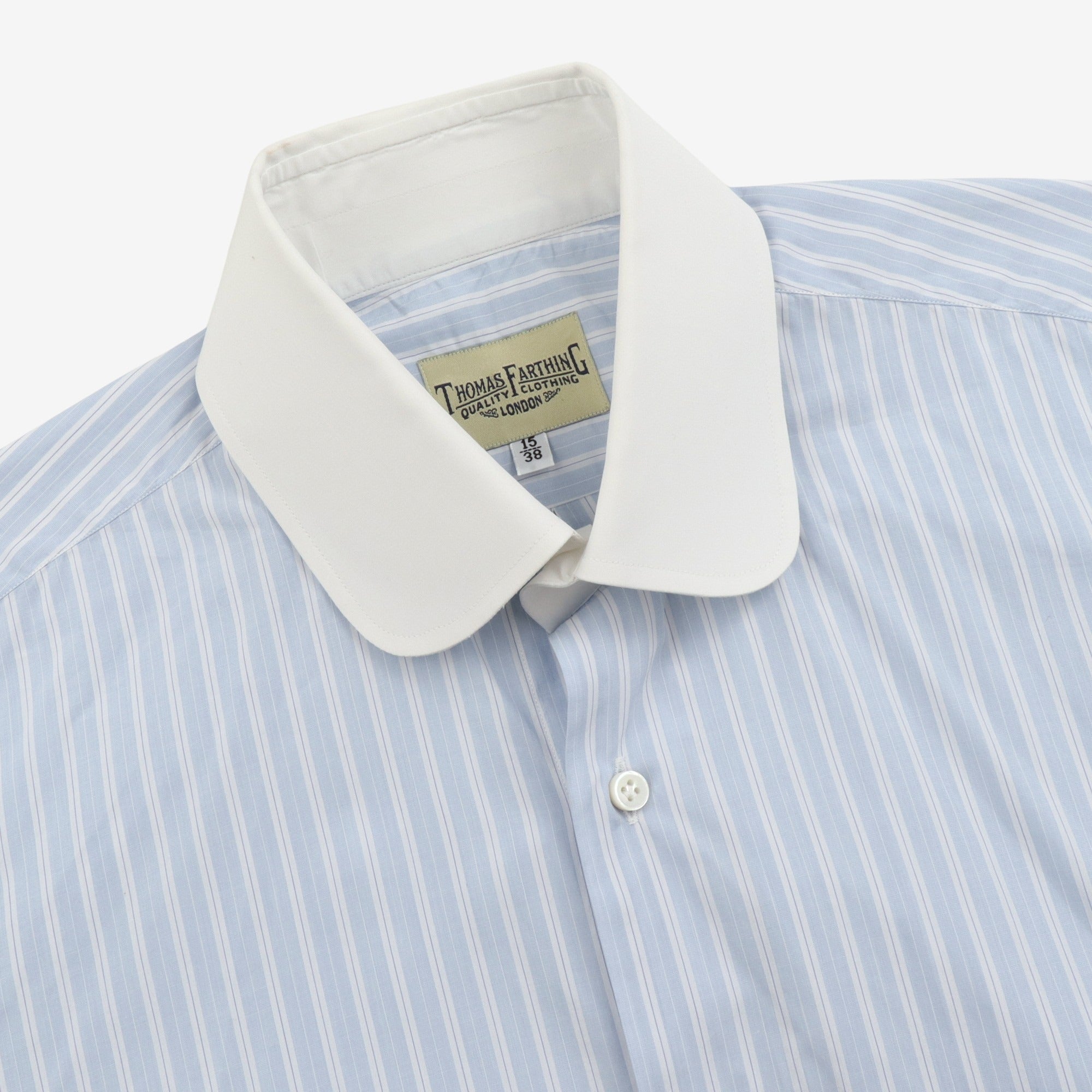 Striped Club Collar Shirt