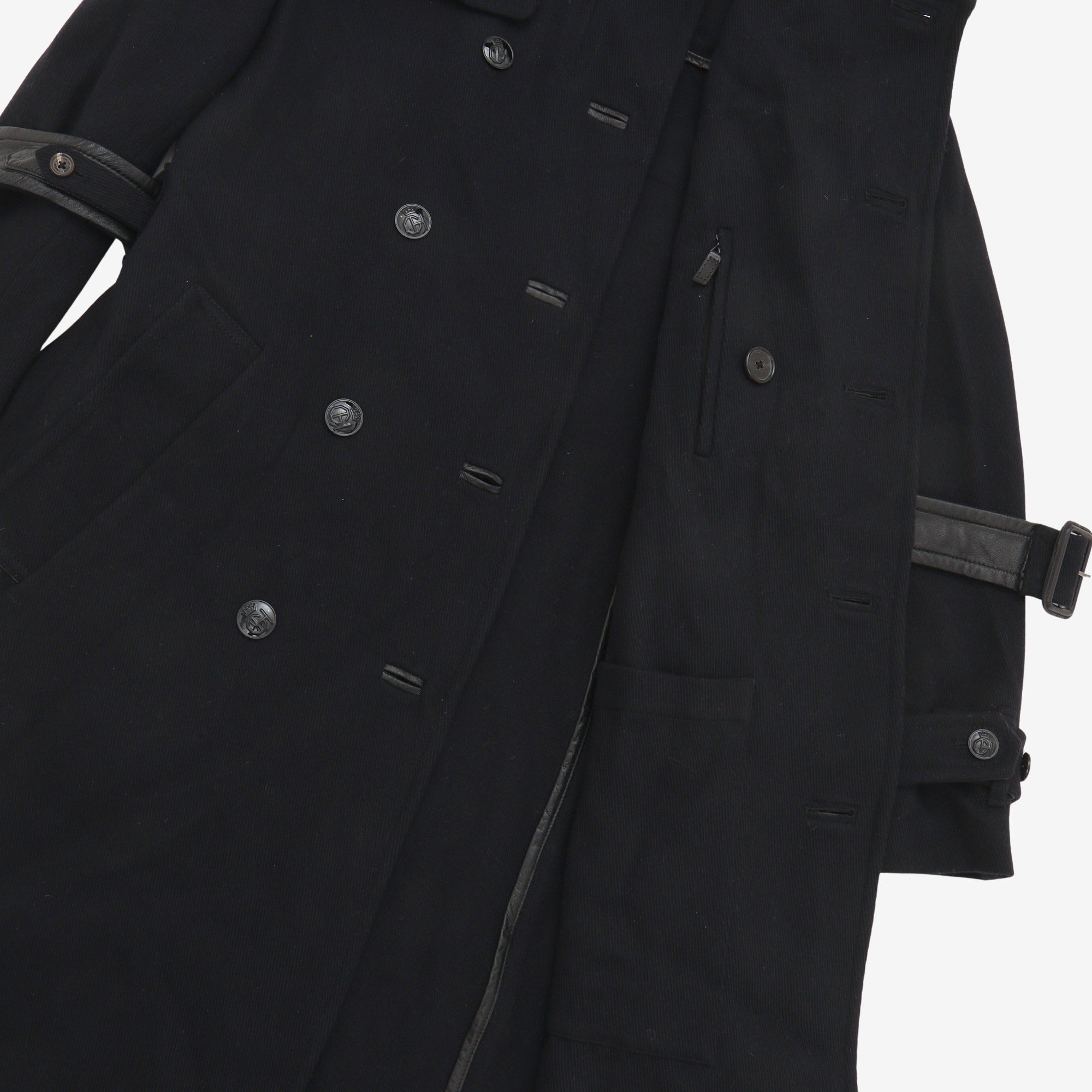 Belted Wool Trench Coat