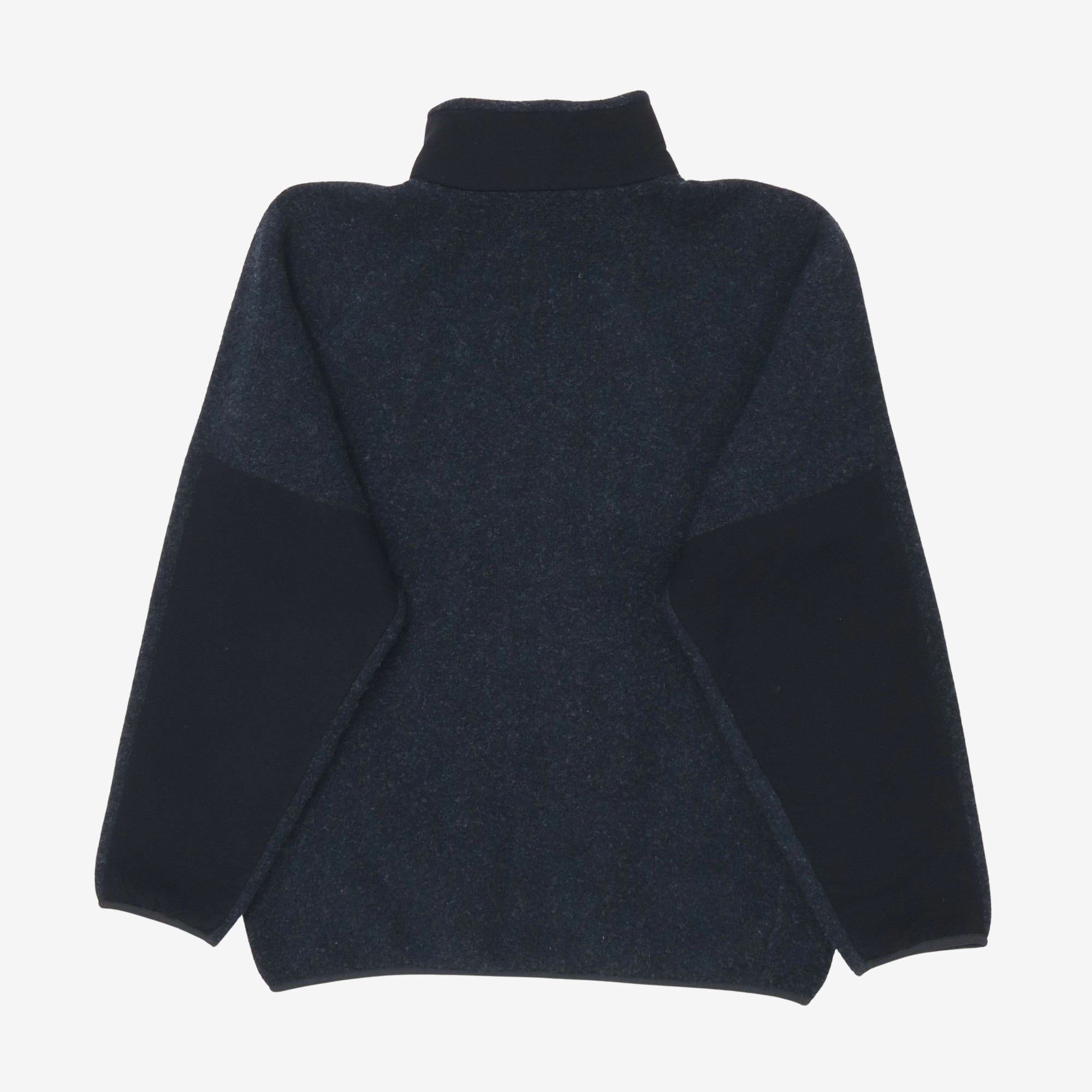 Boiled Wool Zip Up Sweatshirt