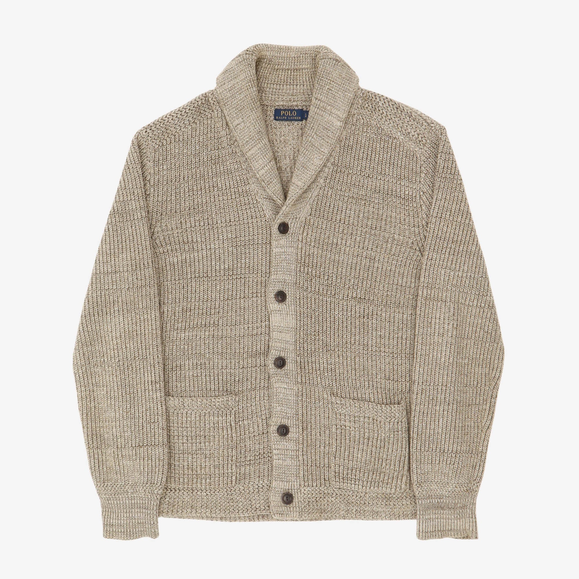 Shawl Collar Knit Cardigan