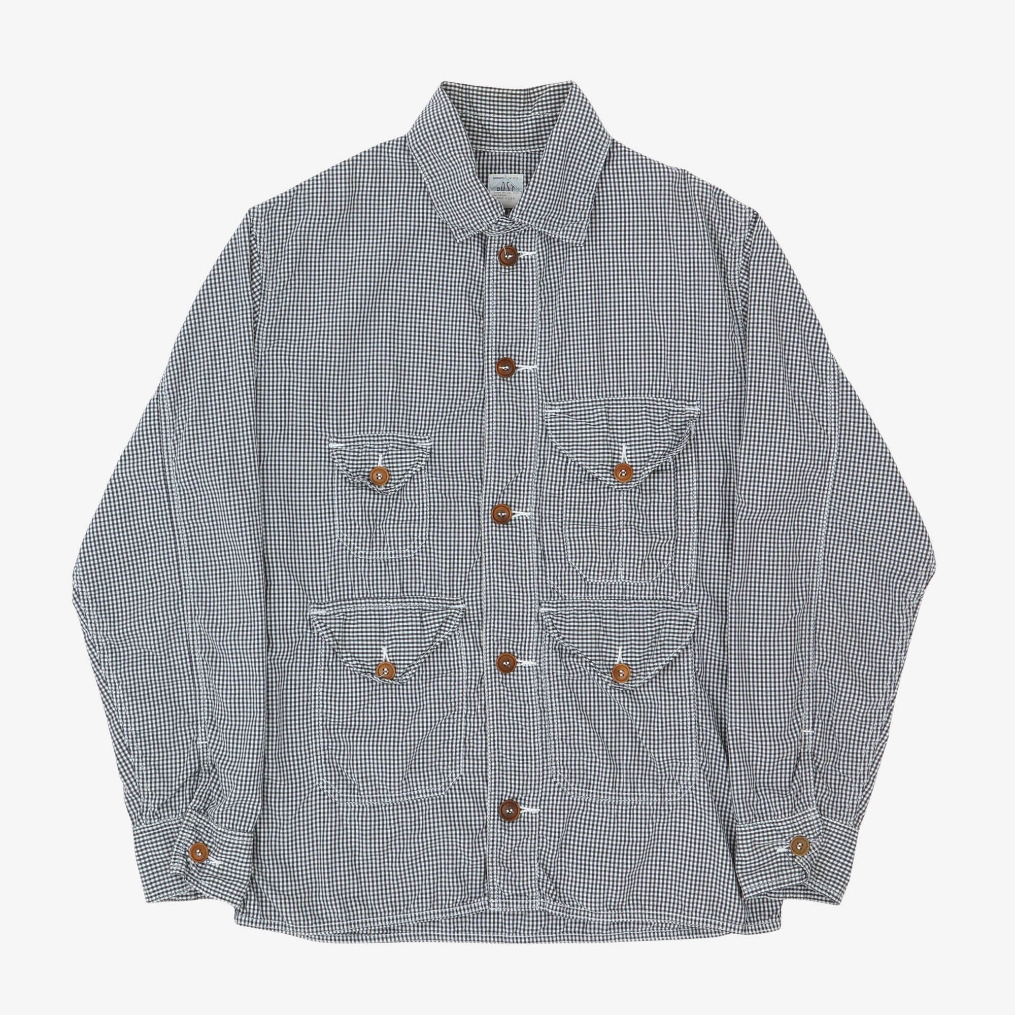 Gingham Check Melton Jacket